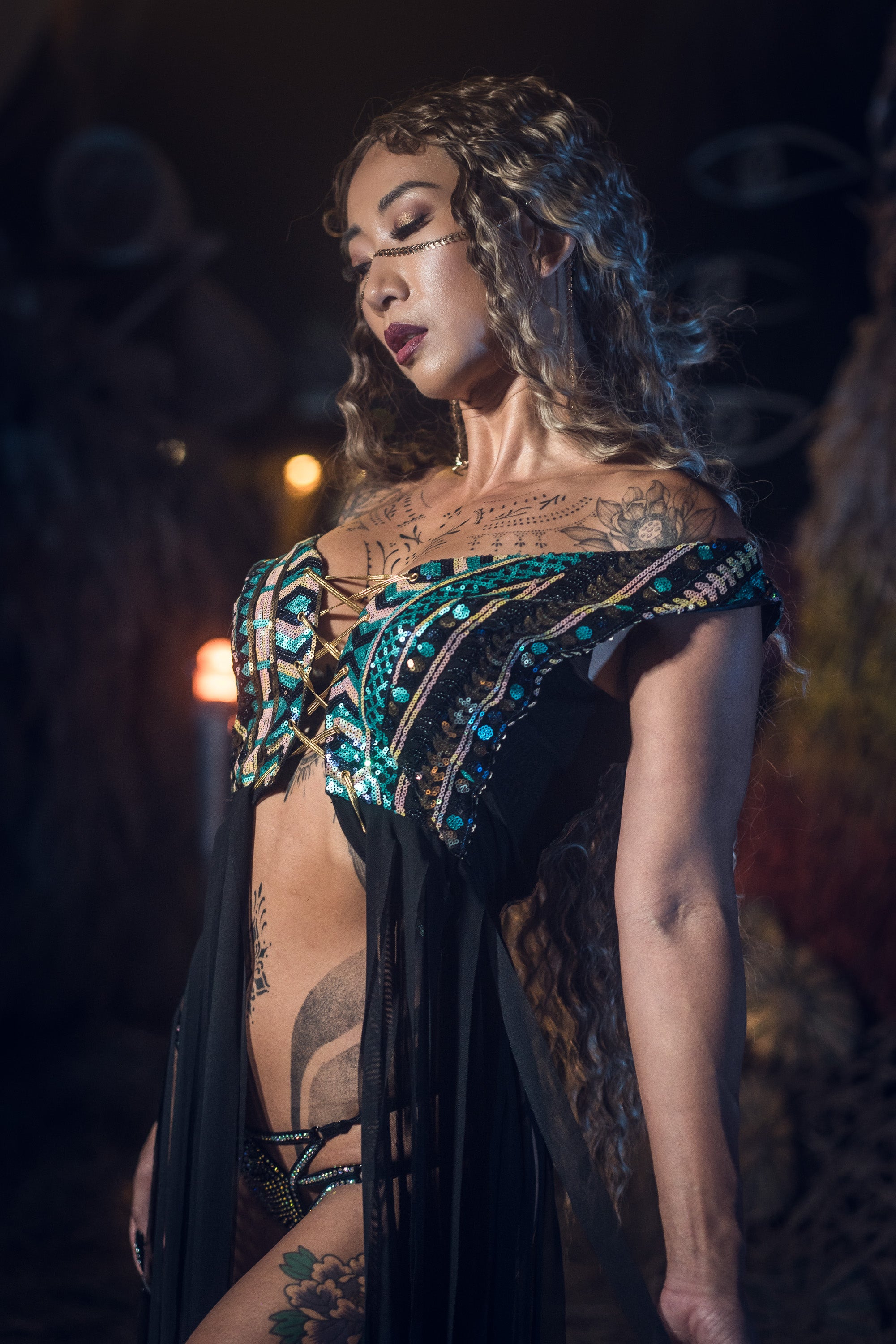 Yemanja Sequin Fringe Top