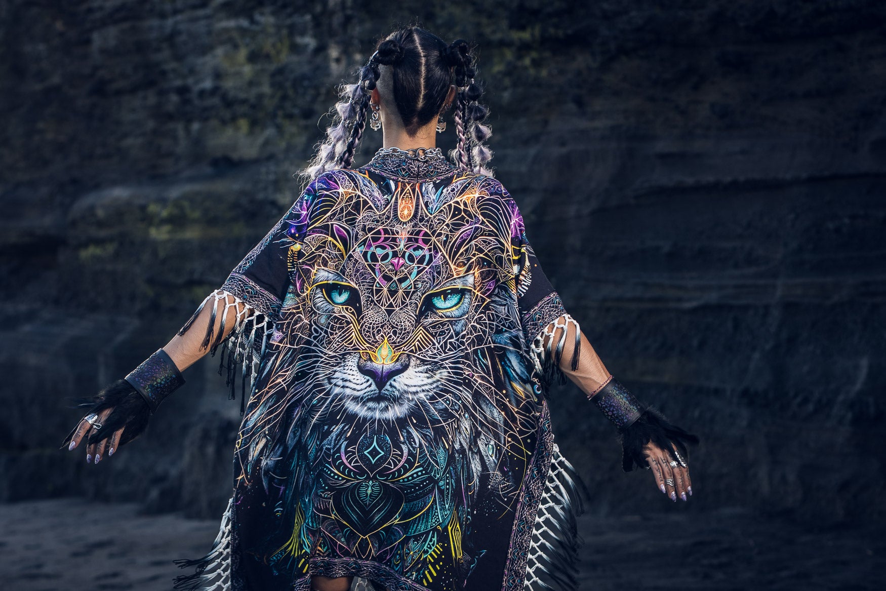 Cosmicat Fringe Poncho