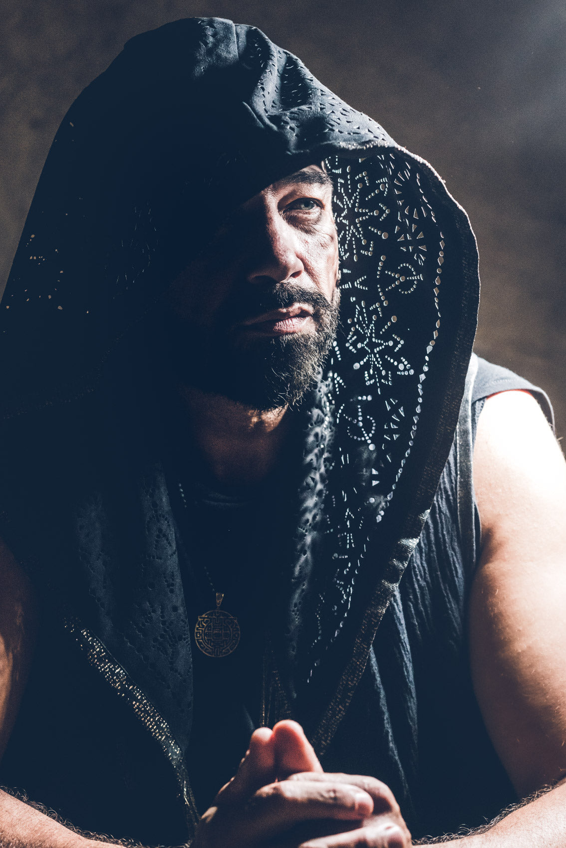 Cosmic Druid Laser Cut Chain Hood
