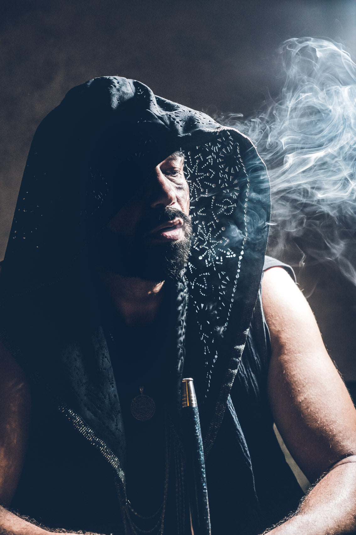 Cosmic Druid Laser Cut Chain Hood