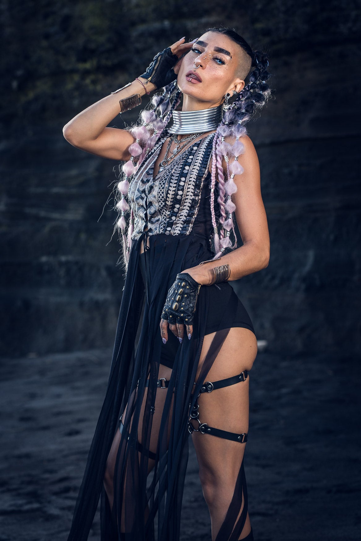 Nyx Sequin Fringe Top