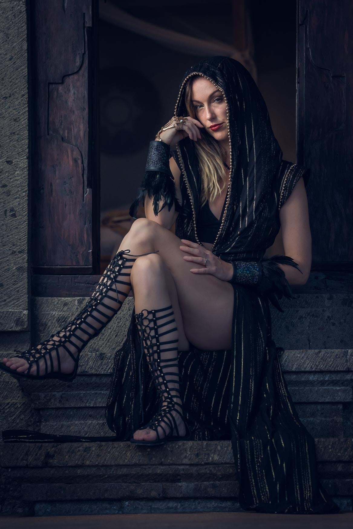 Galactic Goddess Robe (Black/Gold)