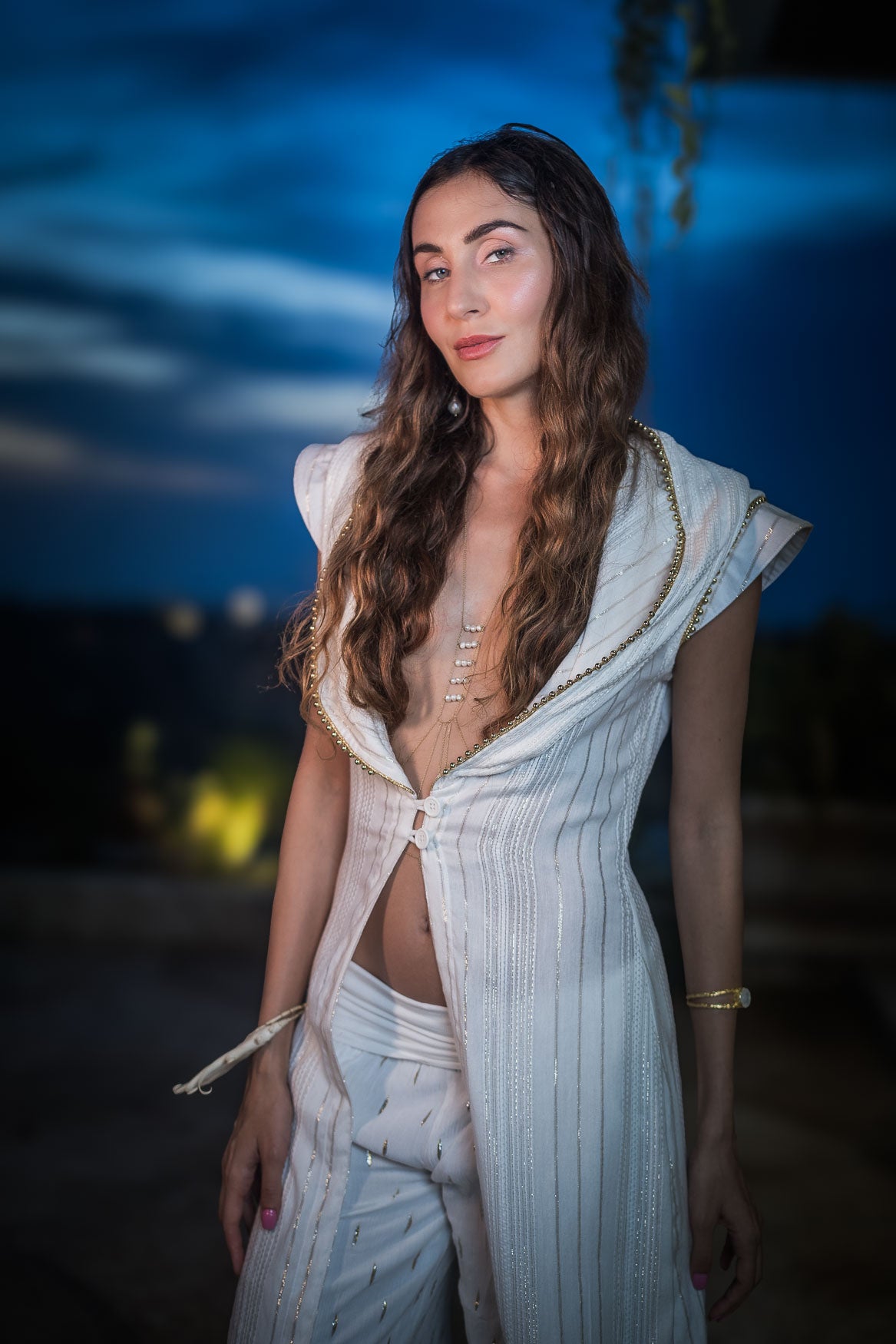 Galactic Goddess Robe (White/Gold)