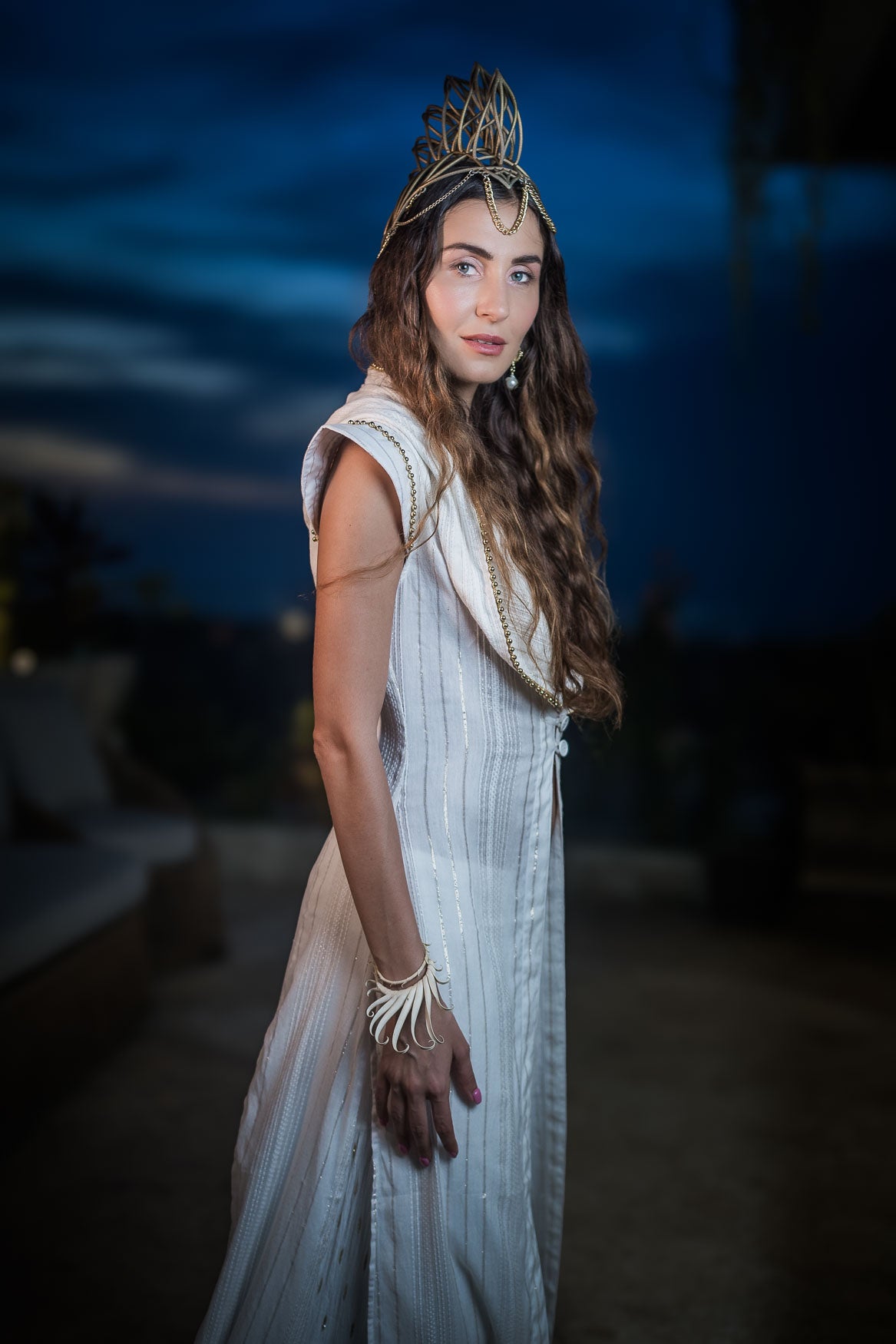 Galactic Goddess Robe (White/Gold)