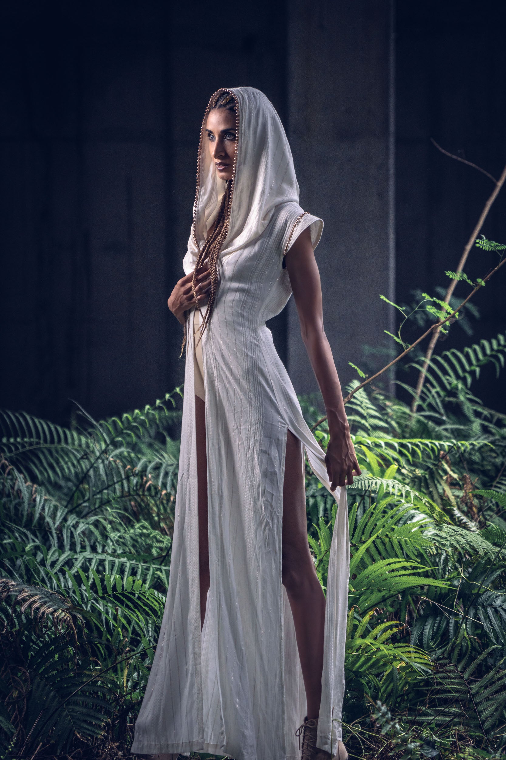 Galactic Goddess Robe (White/Gold)