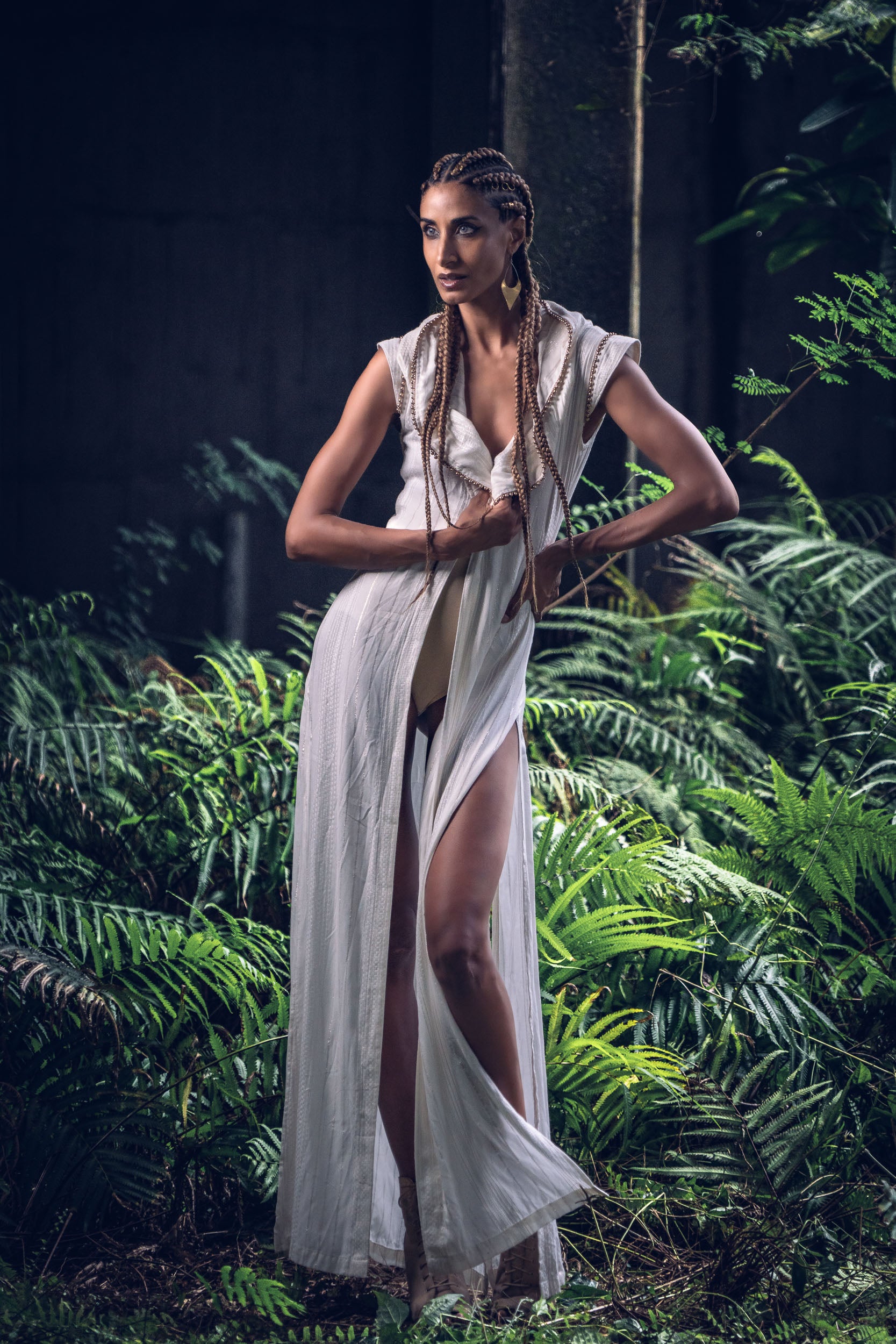 Galactic Goddess Robe (White/Gold)
