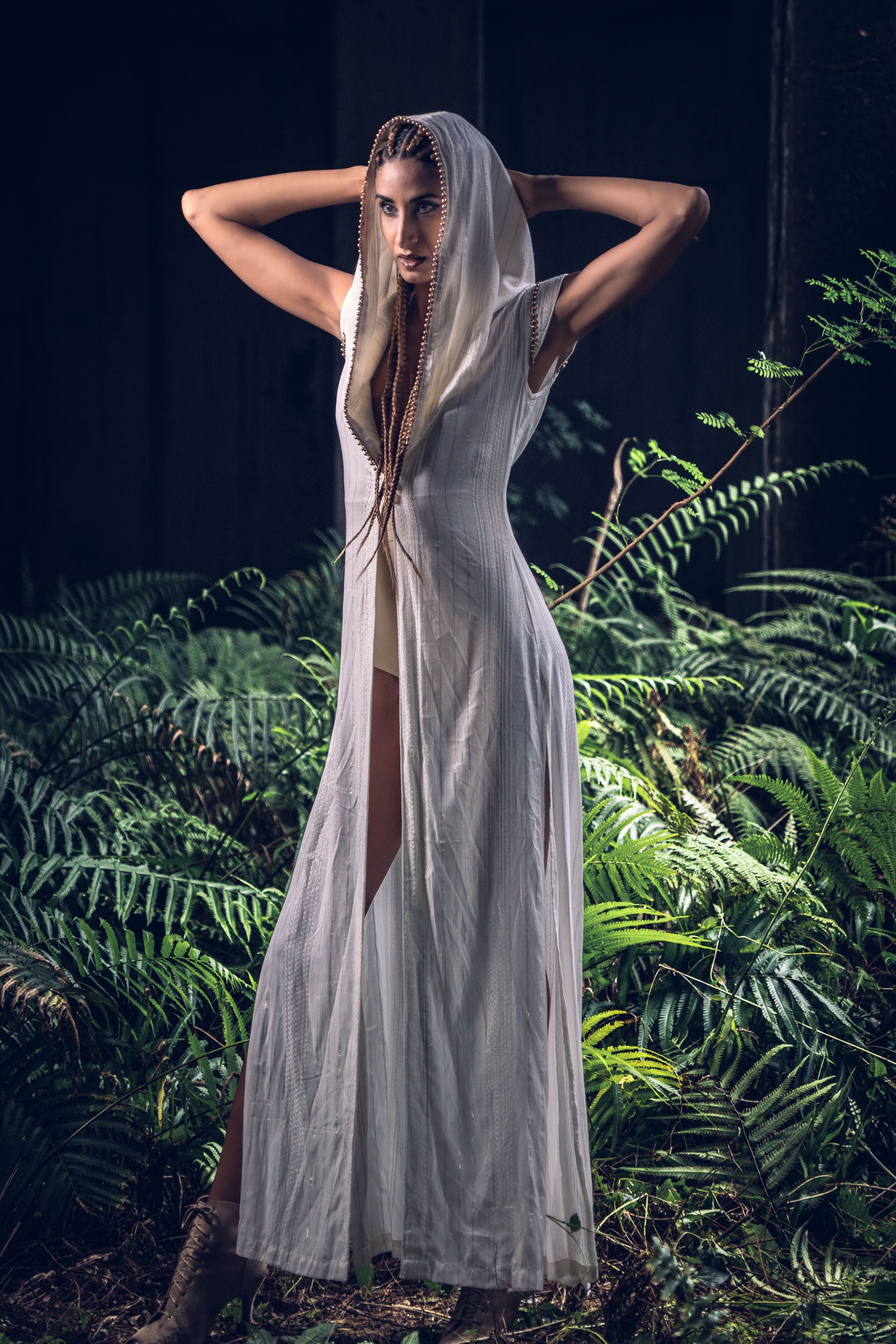 Galactic Goddess Robe (White/Gold)