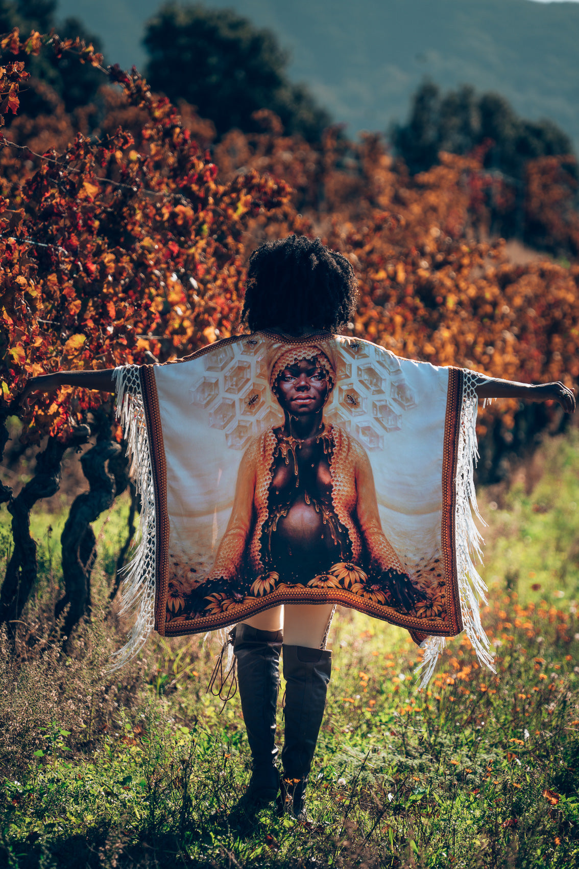 Queen Bee Poncho - Autumn Skye Art