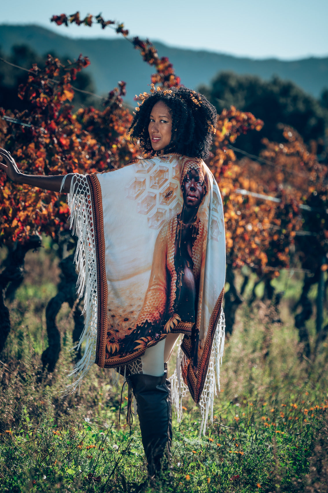 Queen Bee Poncho - Autumn Skye Art
