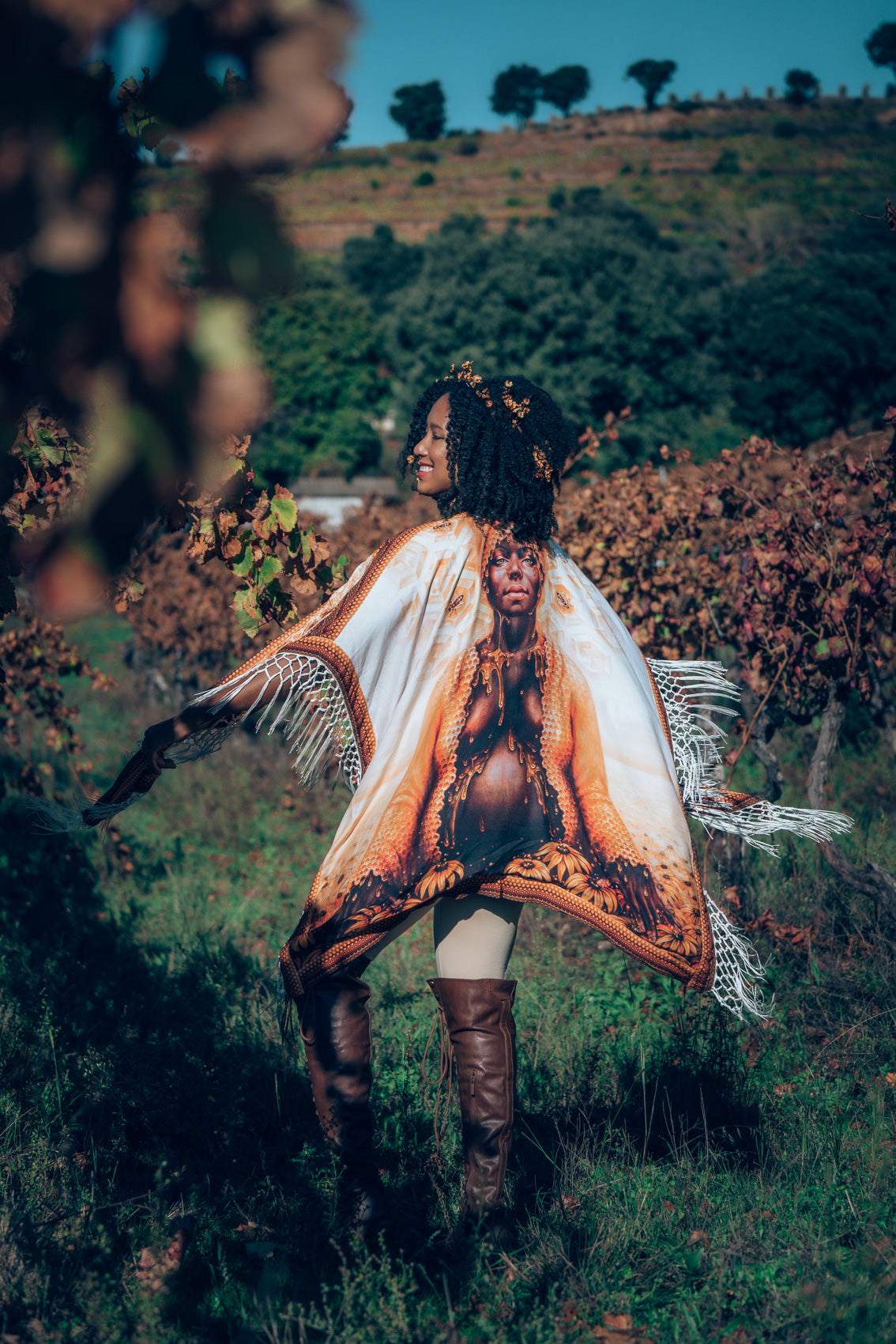 Queen Bee Poncho - Autumn Skye Art
