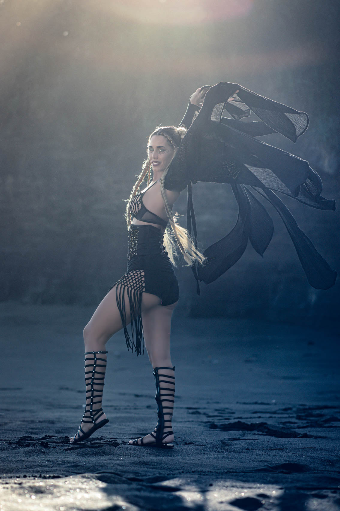 Starseed Wings Skirt (Black/Gold) - Laser Cut Sacred Geometry