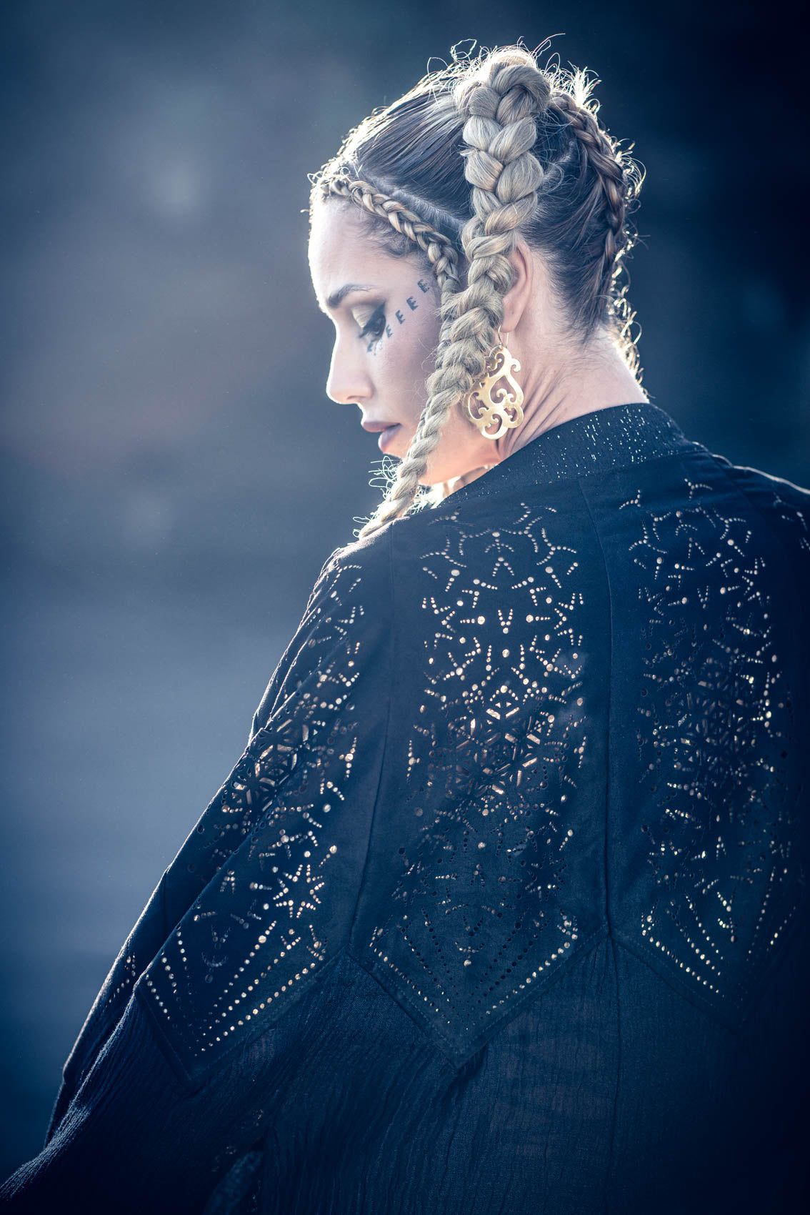 Starseed Wings Skirt (Black/Gold) - Laser Cut Sacred Geometry