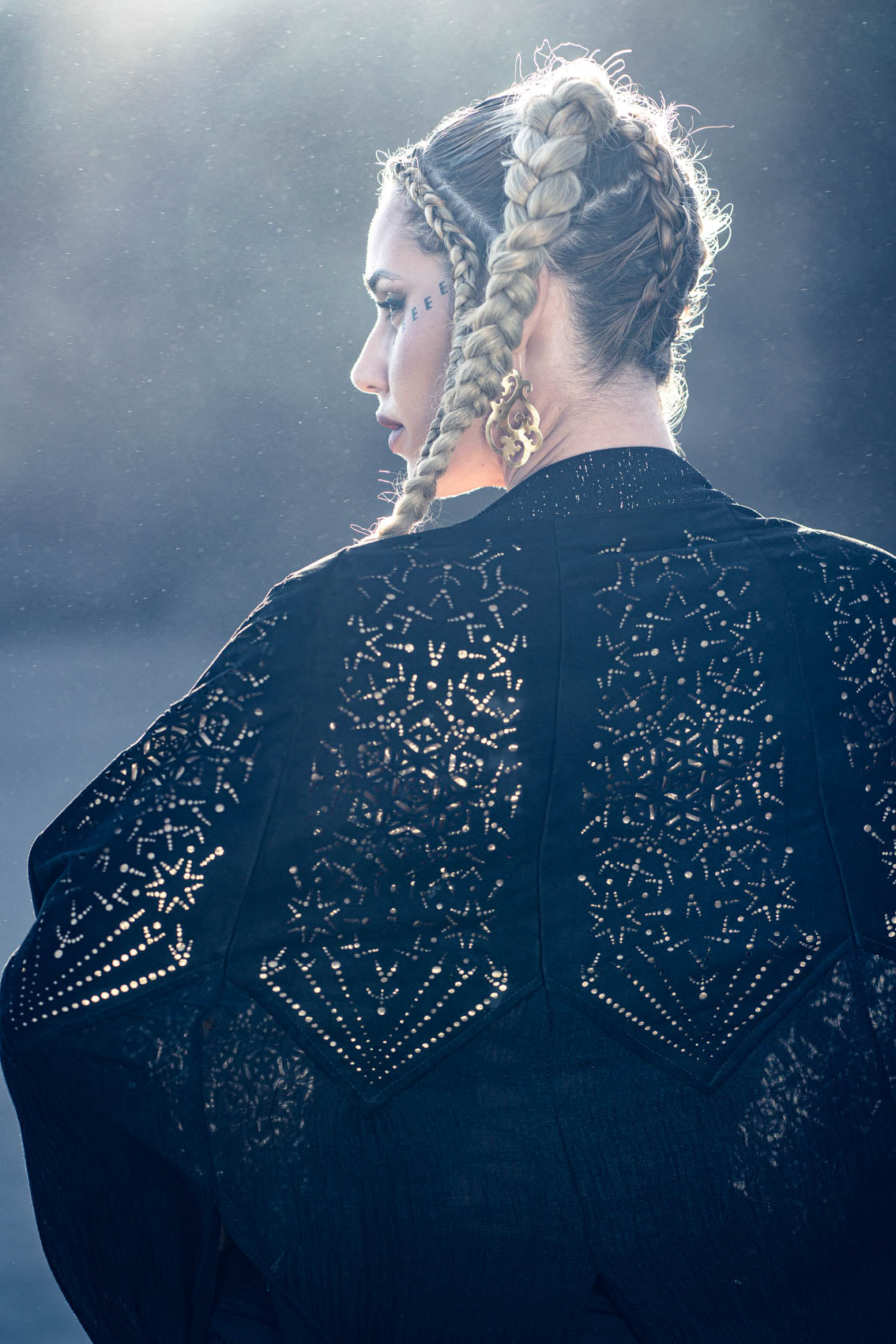 Starseed Wings Skirt (Black/Gold) - Laser Cut Sacred Geometry