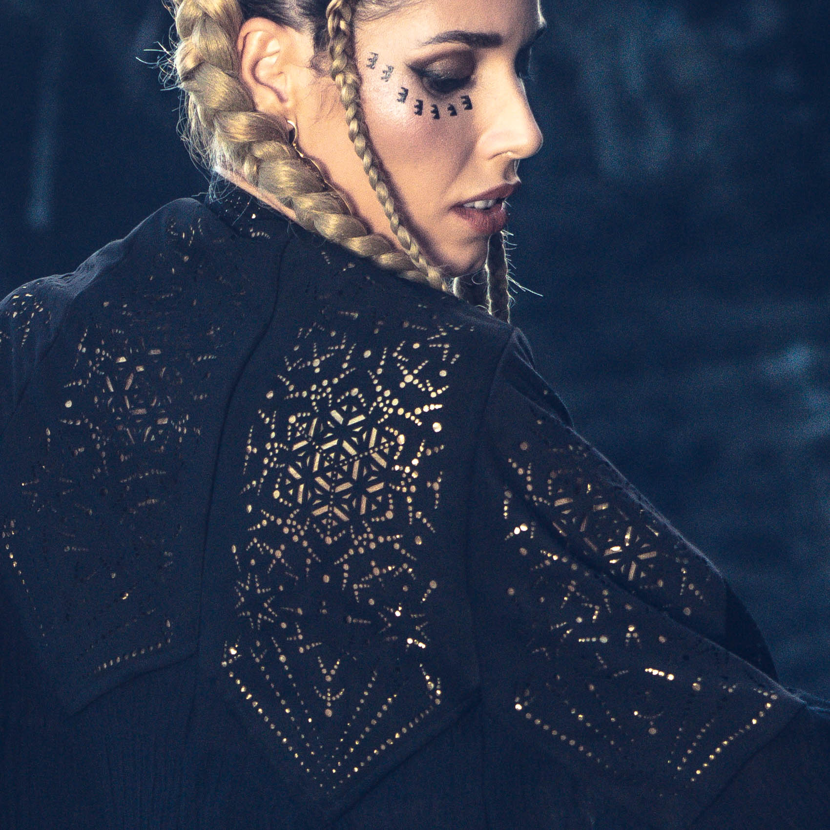 Starseed Wings Skirt (Black/Gold) - Laser Cut Sacred Geometry