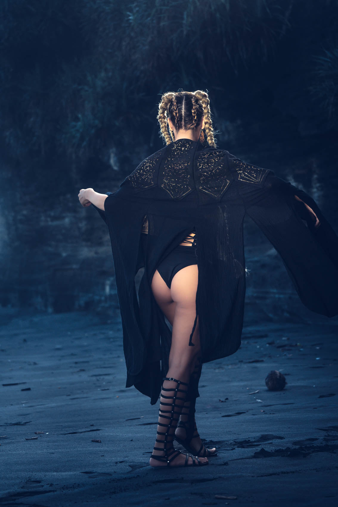 Starseed Wings Skirt (Black/Gold) - Laser Cut Sacred Geometry