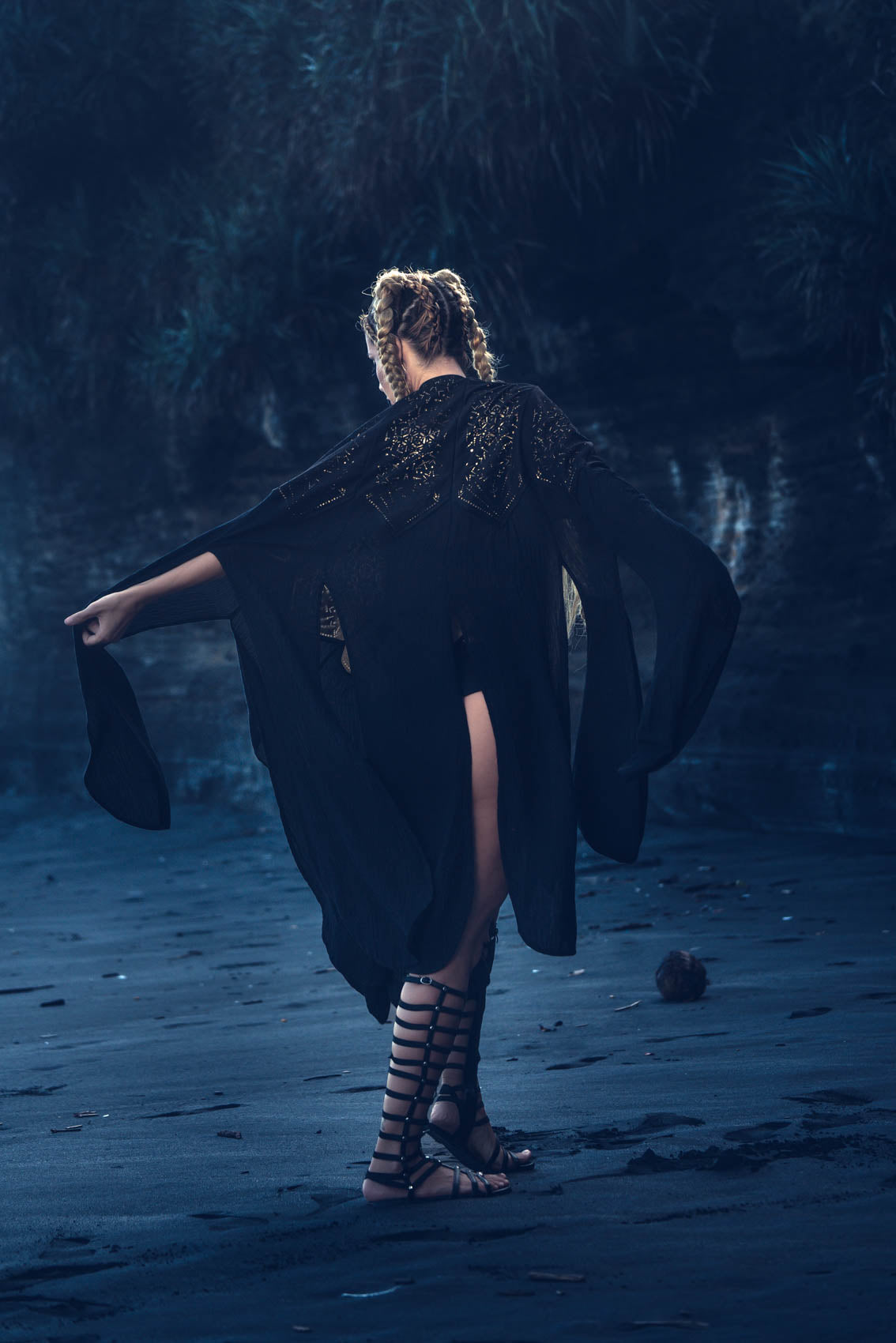 Starseed Wings Skirt (Black/Gold) - Laser Cut Sacred Geometry