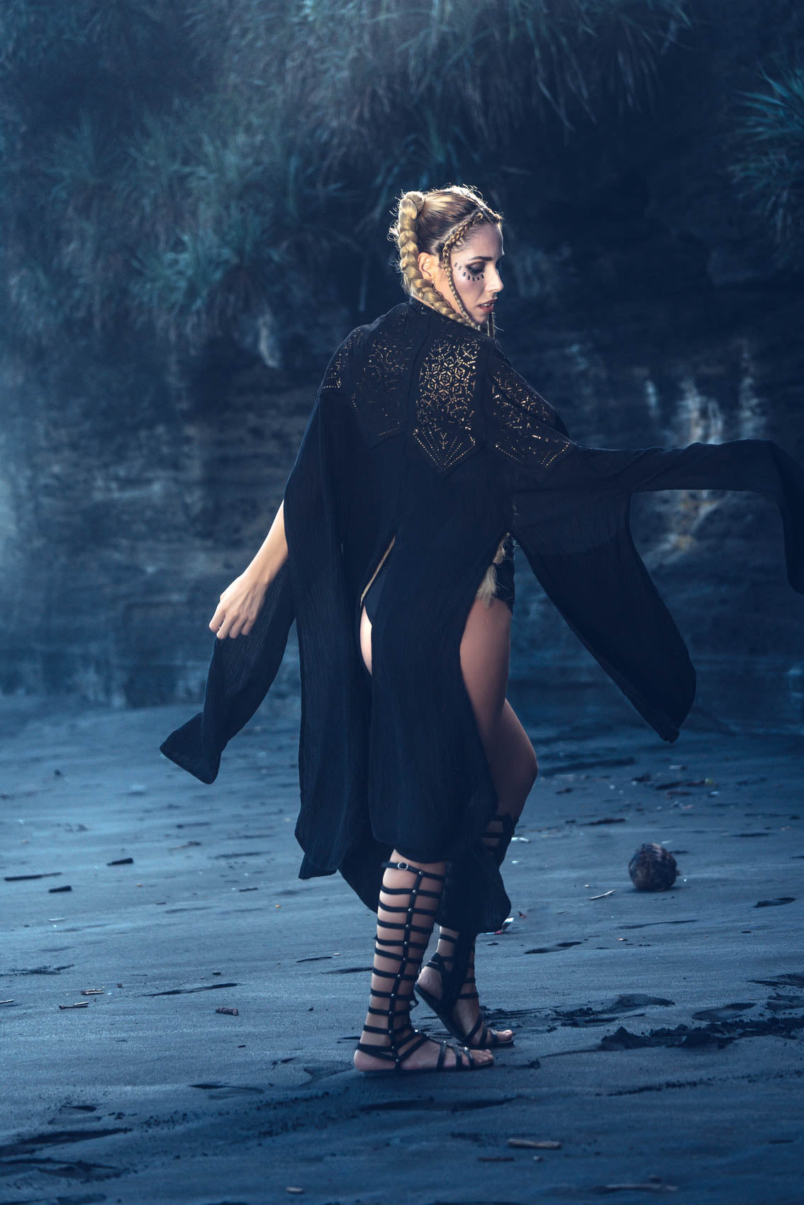 Starseed Wings Skirt (Black/Gold) - Laser Cut Sacred Geometry