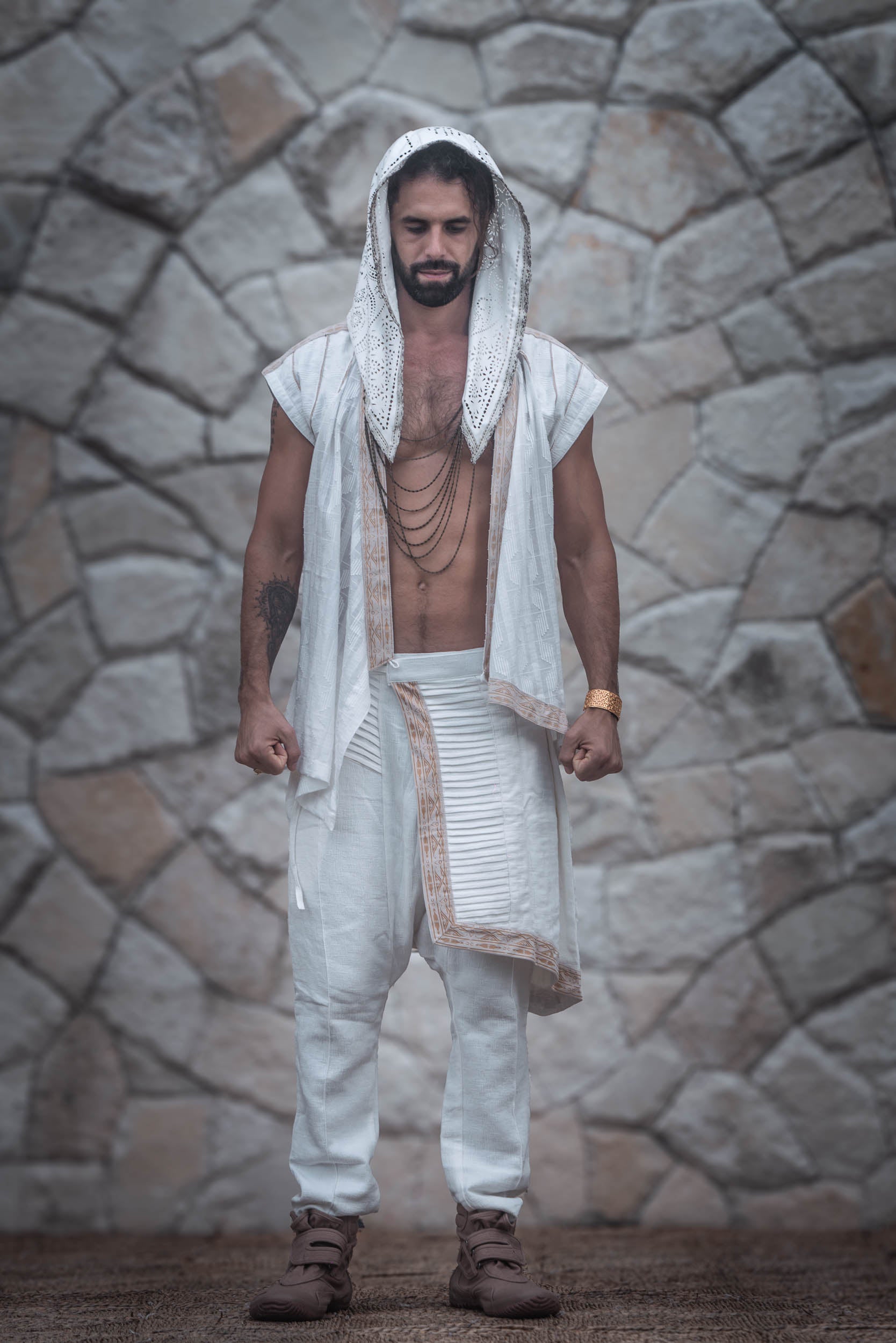 Zhenyao Wrap Shirt (White)
