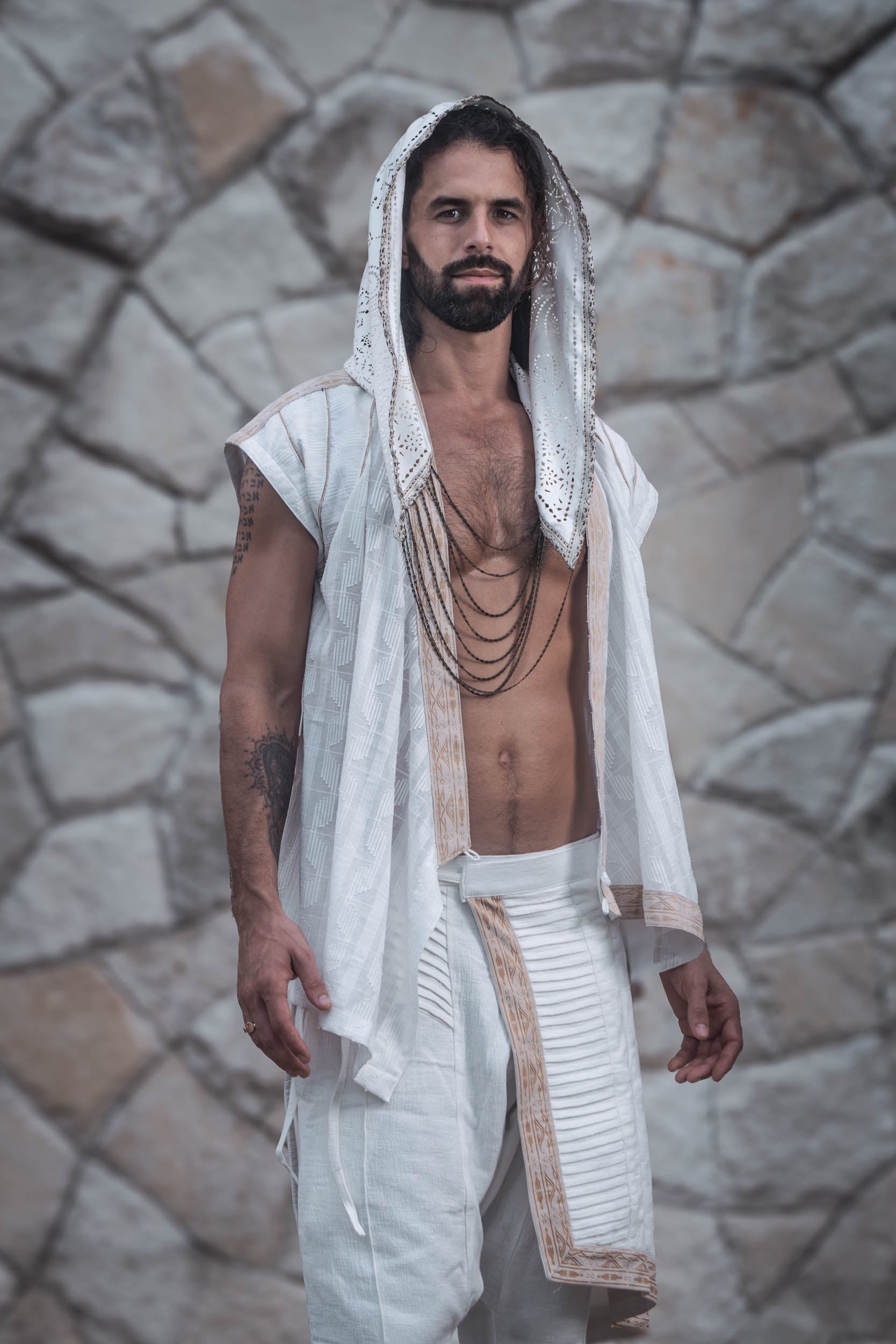 Zhenyao Wrap Shirt (White)