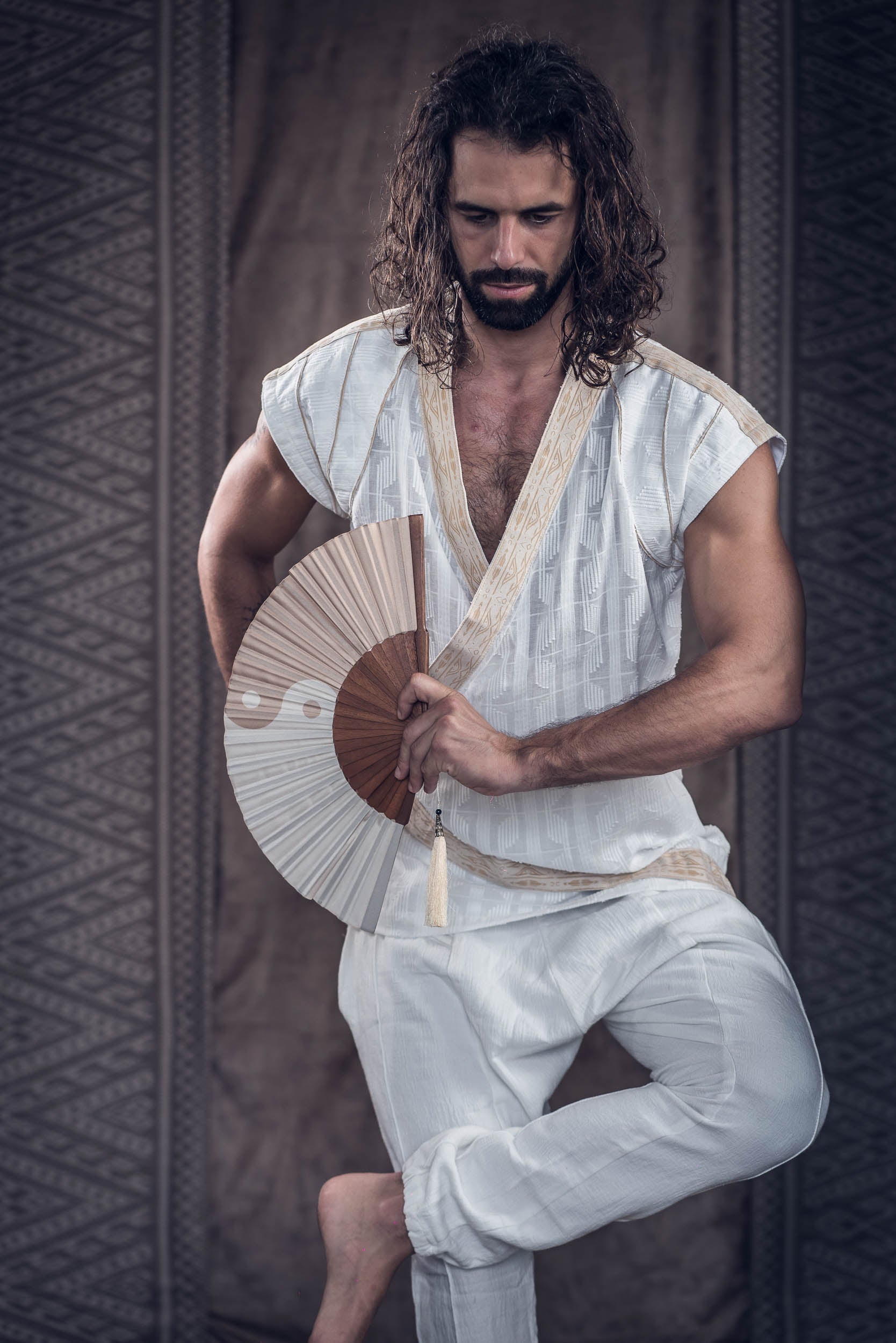 Zhenyao Wrap Shirt (White)
