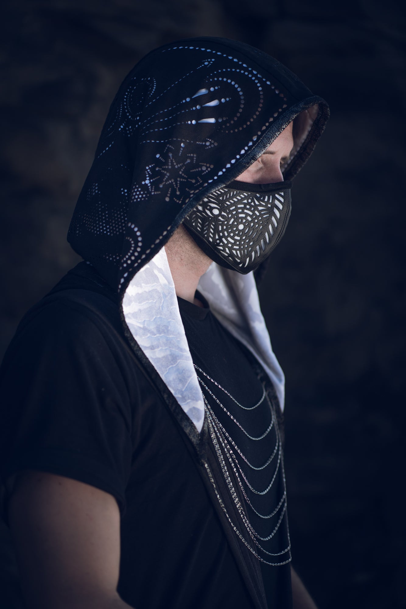 Tribal Warrior Cactus Leather Mask