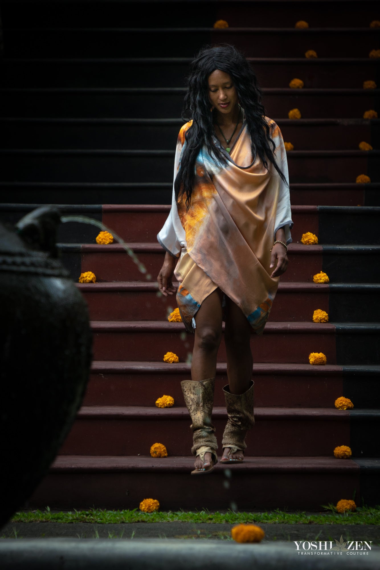 Dawn's Witness Kimono- Autumn Skye Wearable Art