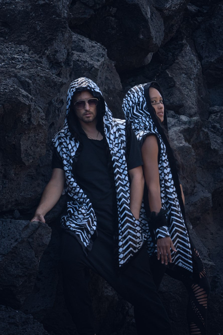 Yin Yang Tribal Sequin Vest