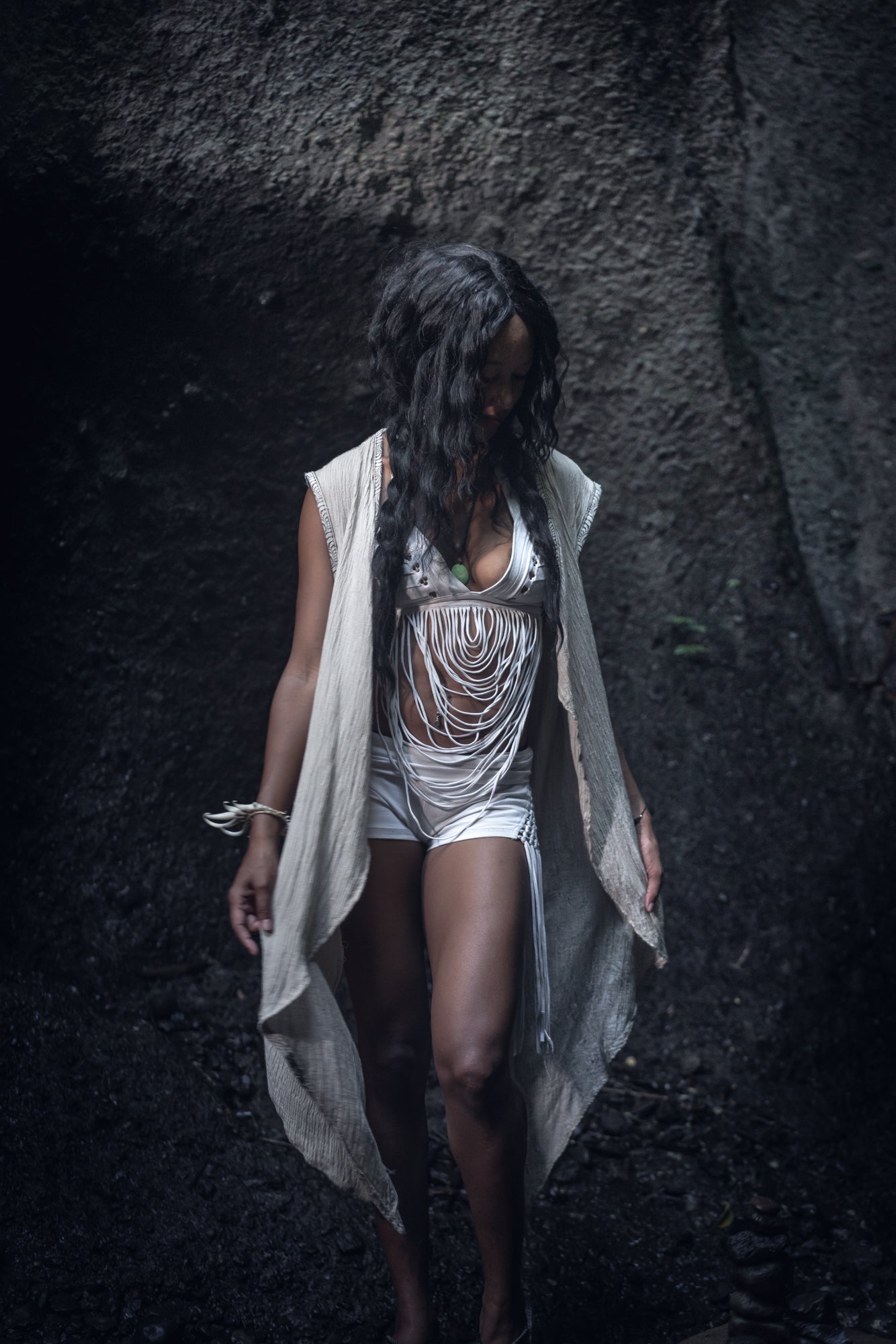 lightweight cotton summer vest laser cut