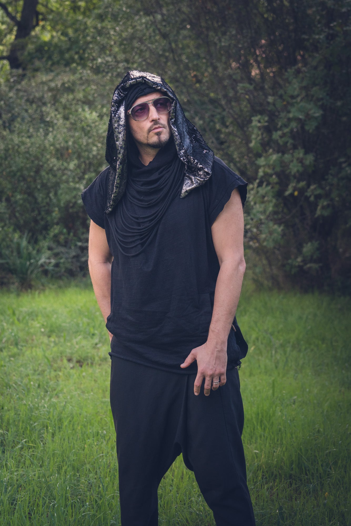 Custom Color Changing Sequin Fringe Hood
