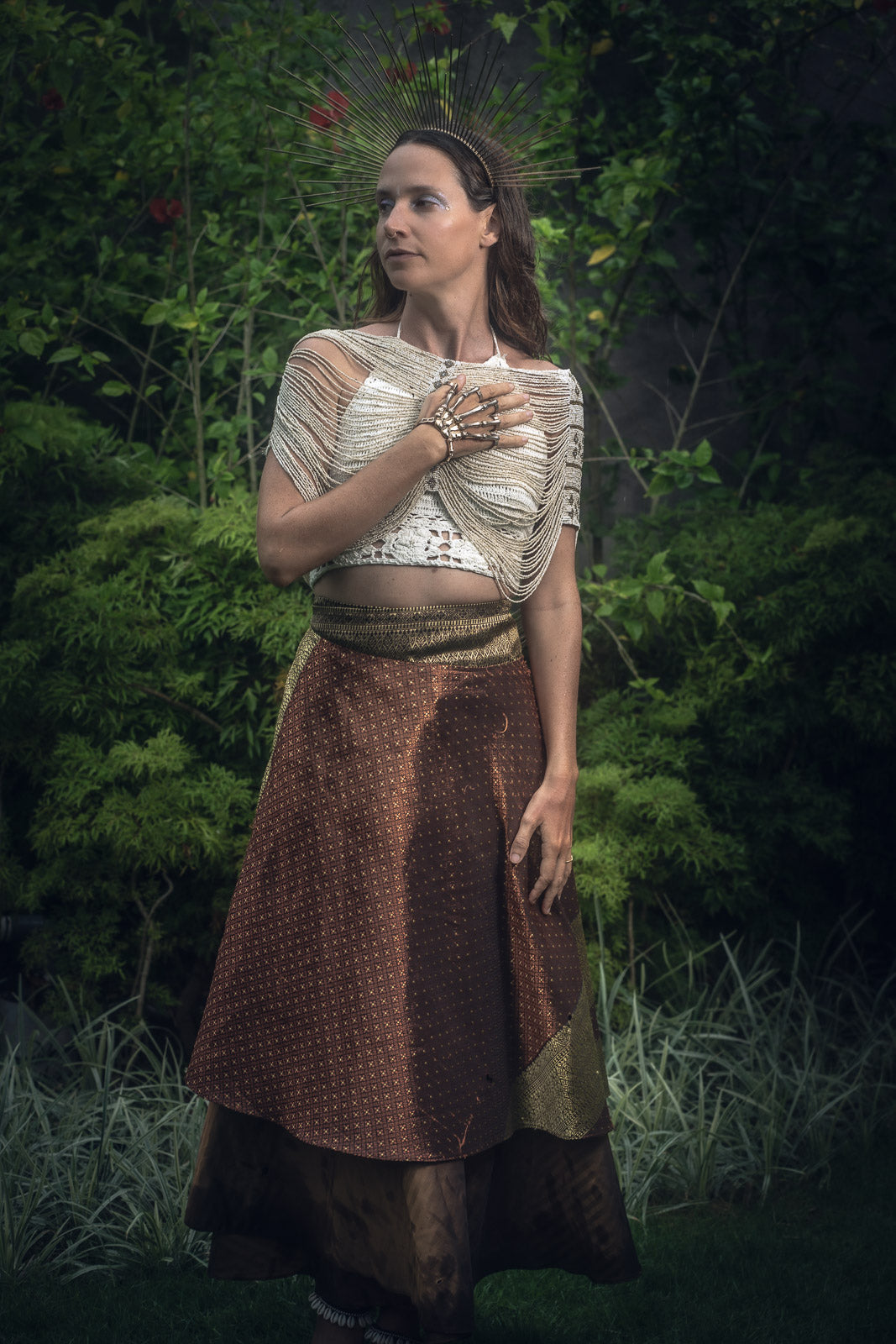 Samurai Wrap Skirt (Bronze/Gold)