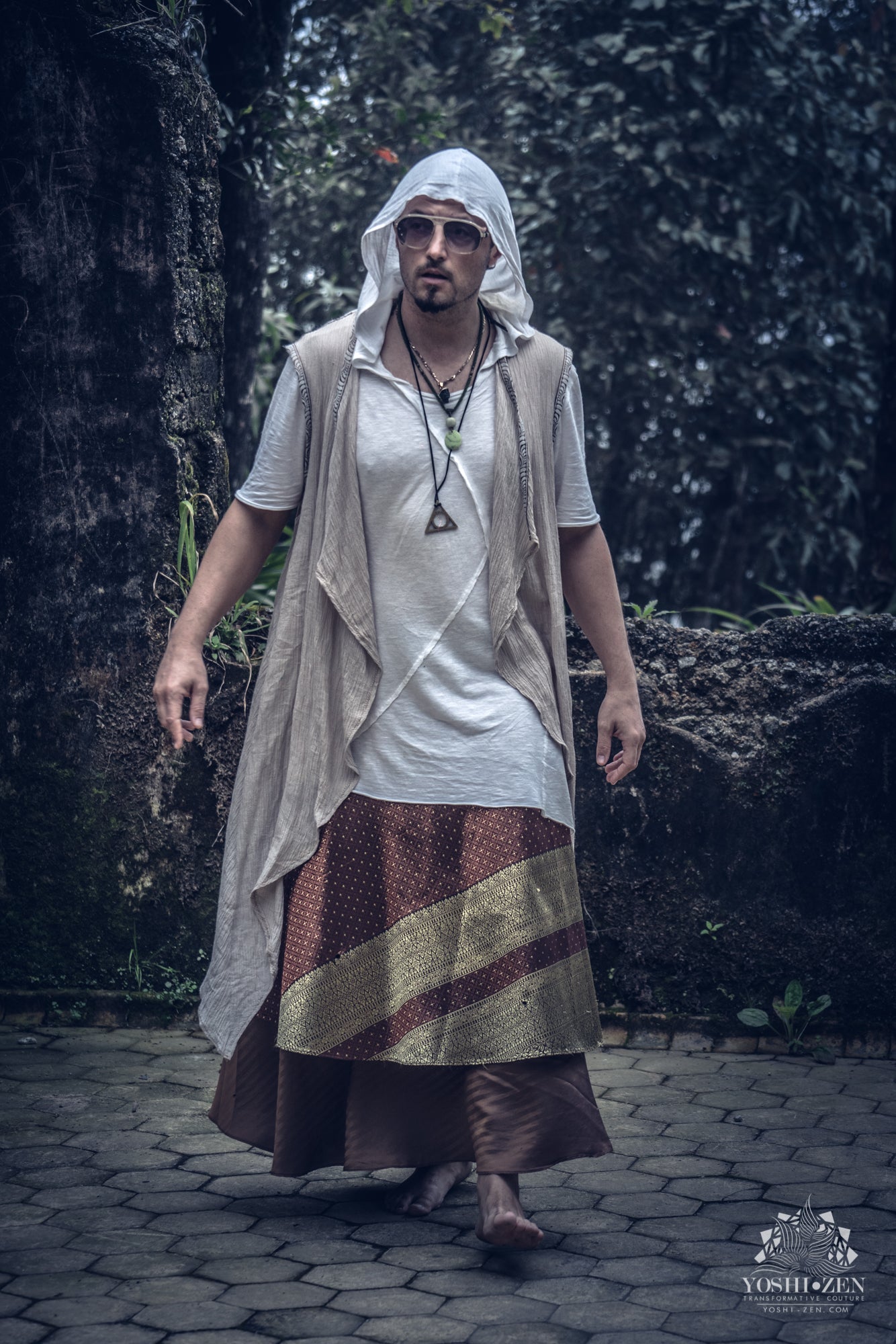 Samurai Wrap Skirt (Bronze/Gold)