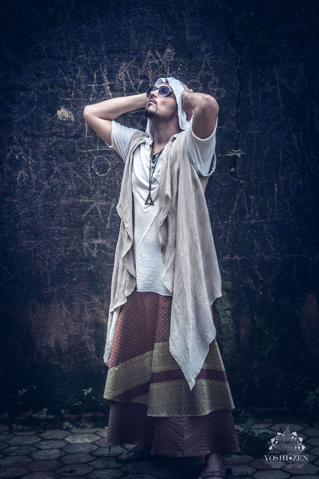 Samurai Wrap Skirt (Bronze/Gold)
