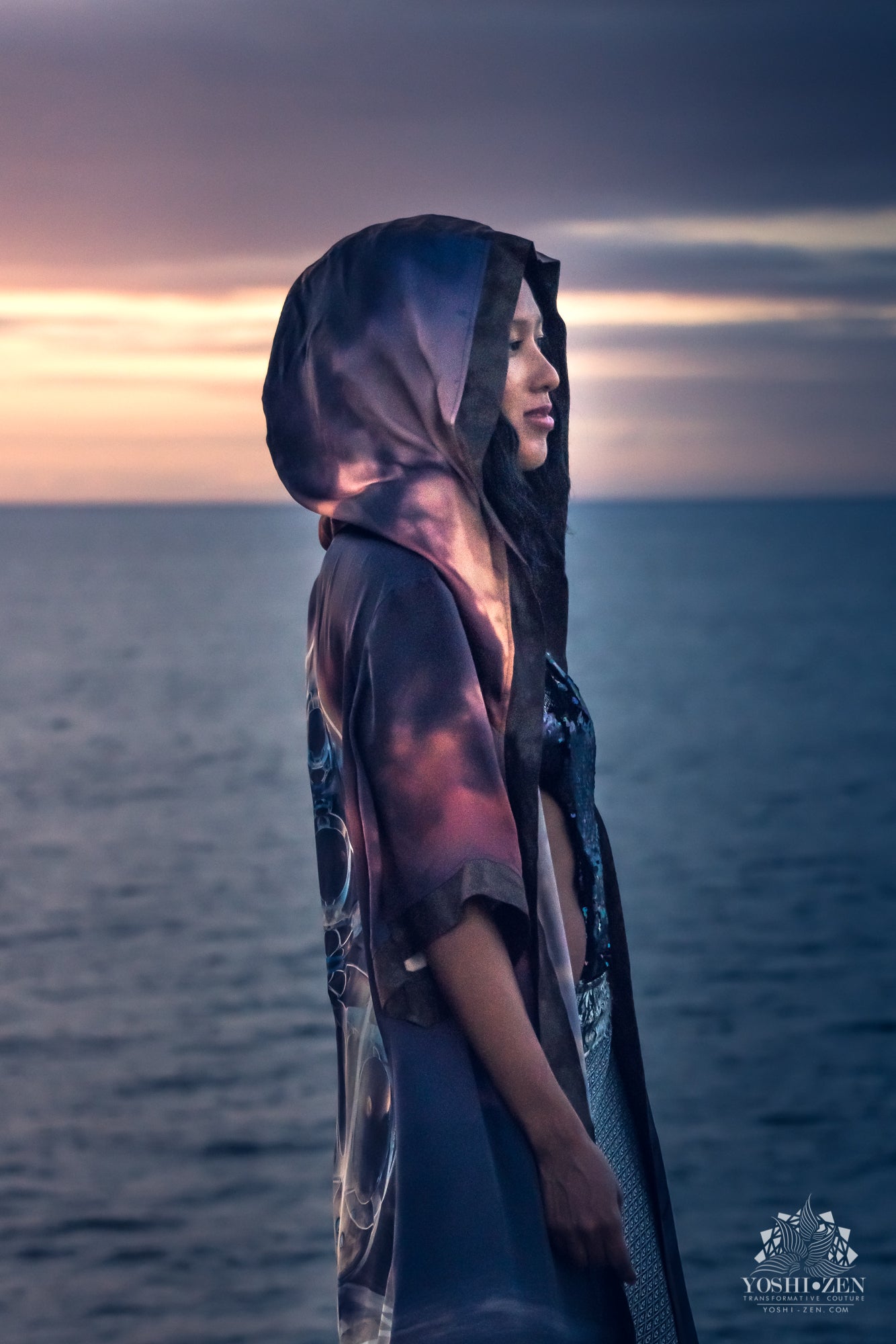 wearable art printed kimono