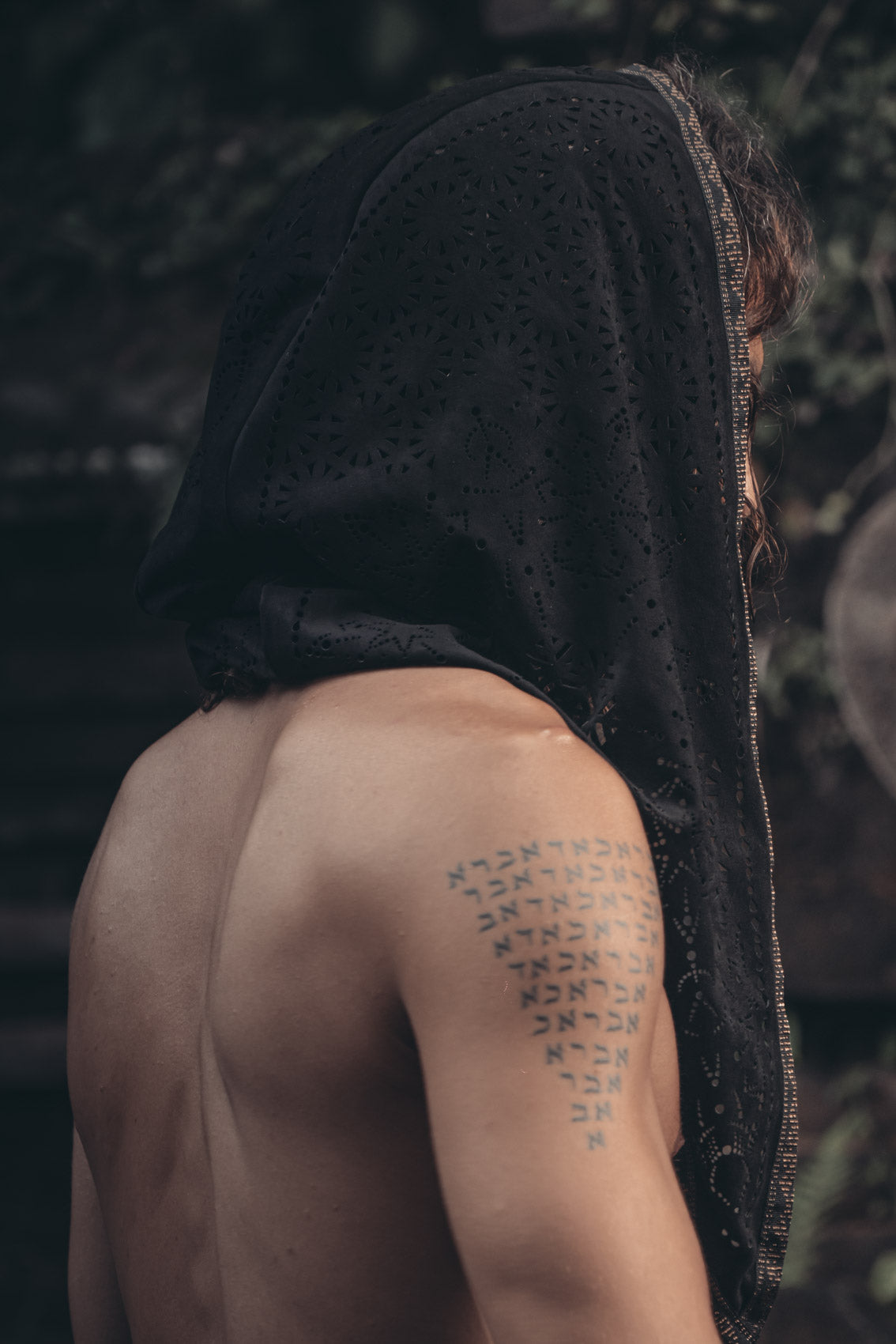 Cosmic Druid Laser Cut Chain Hood