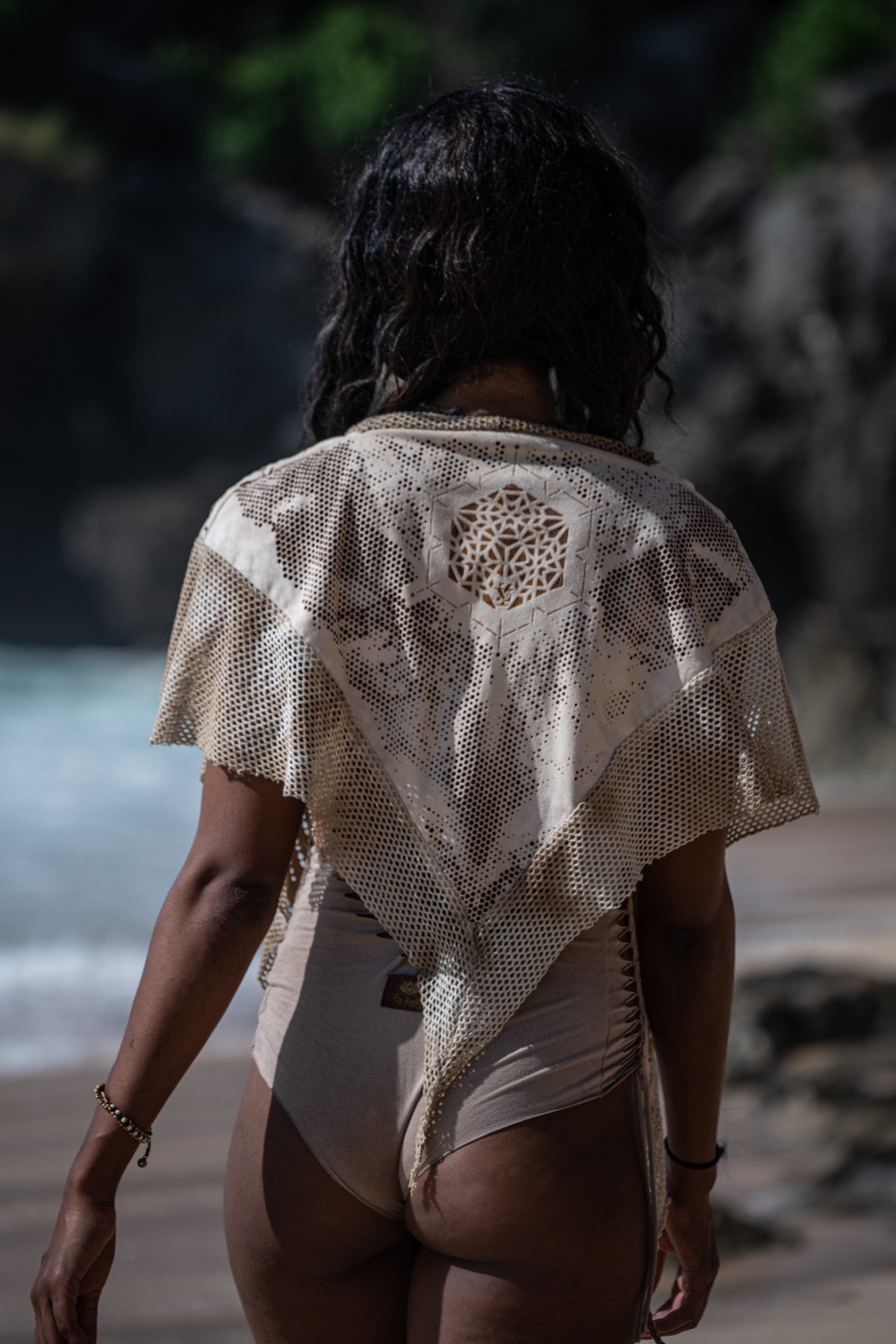 Cosmic Owl Shawl- Laser Cut Sacred Geometry