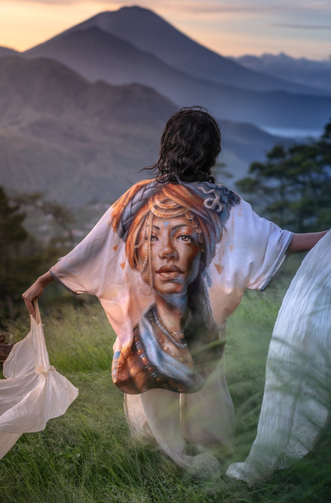 autumn skye painting wearable goddess art