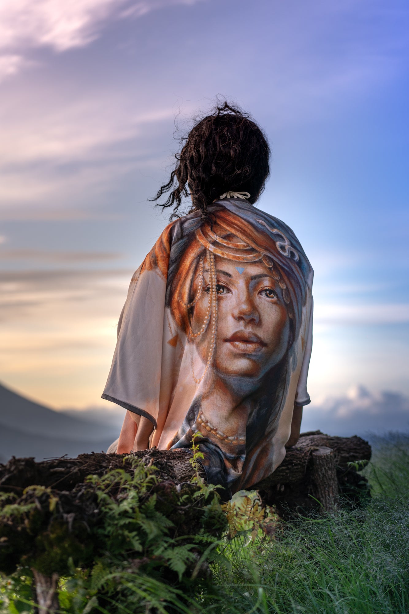 Dawn's Witness Kimono- Autumn Skye Wearable Art