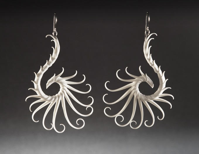 Heliplume Large Swoop Earrings - Zoa Chimerum