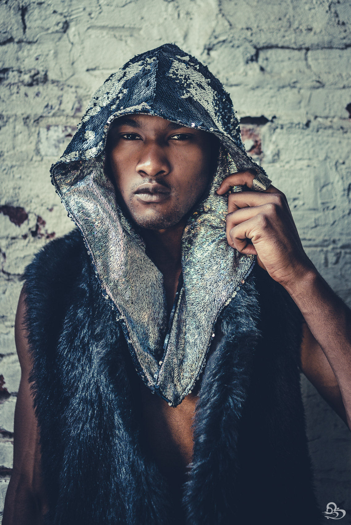 Custom Color Changing Sequin Fringe Hood