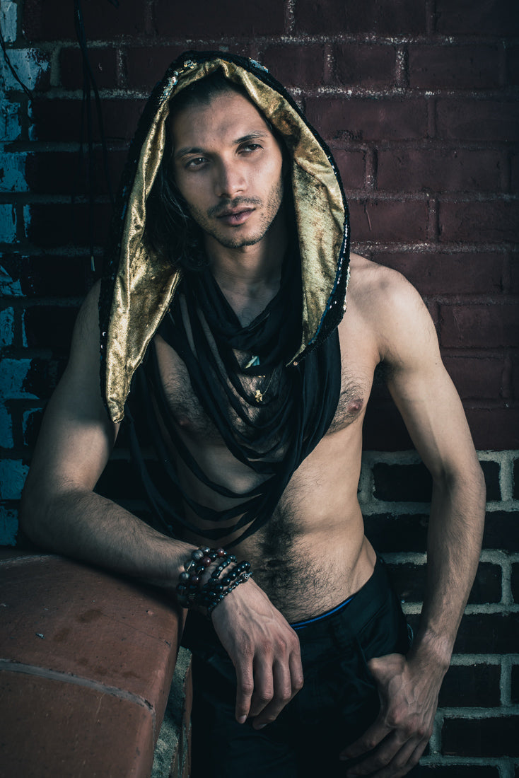 Custom Color Changing Sequin Fringe Hood