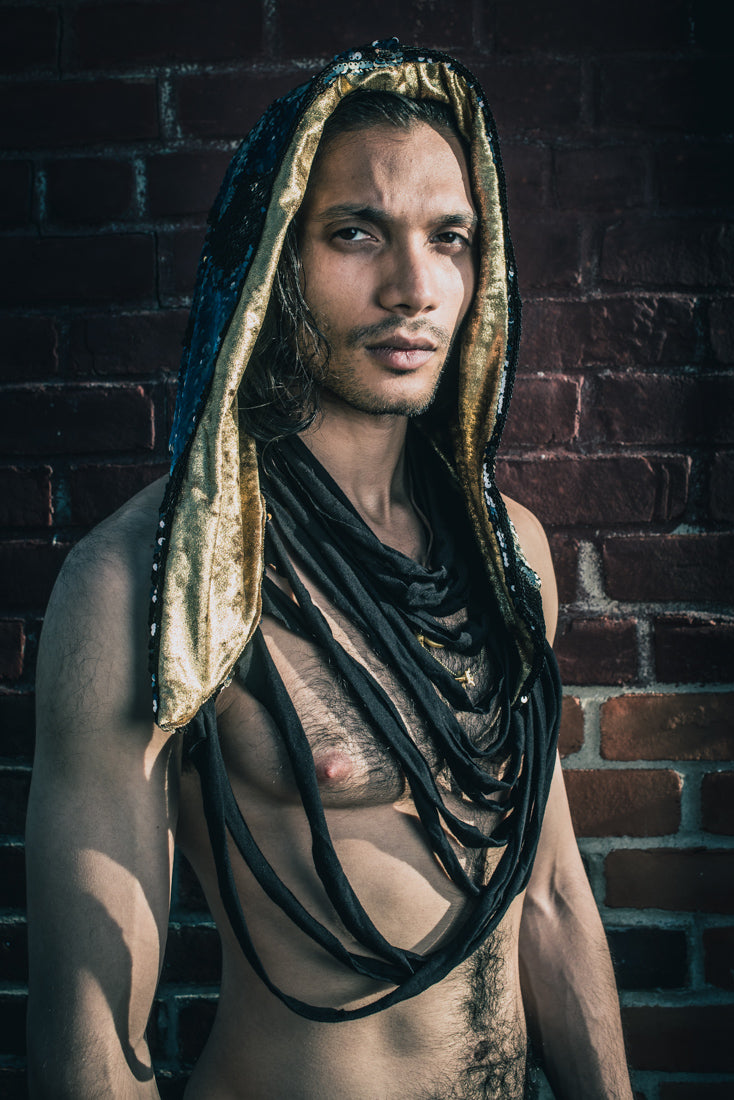 Custom Color Changing Sequin Fringe Hood