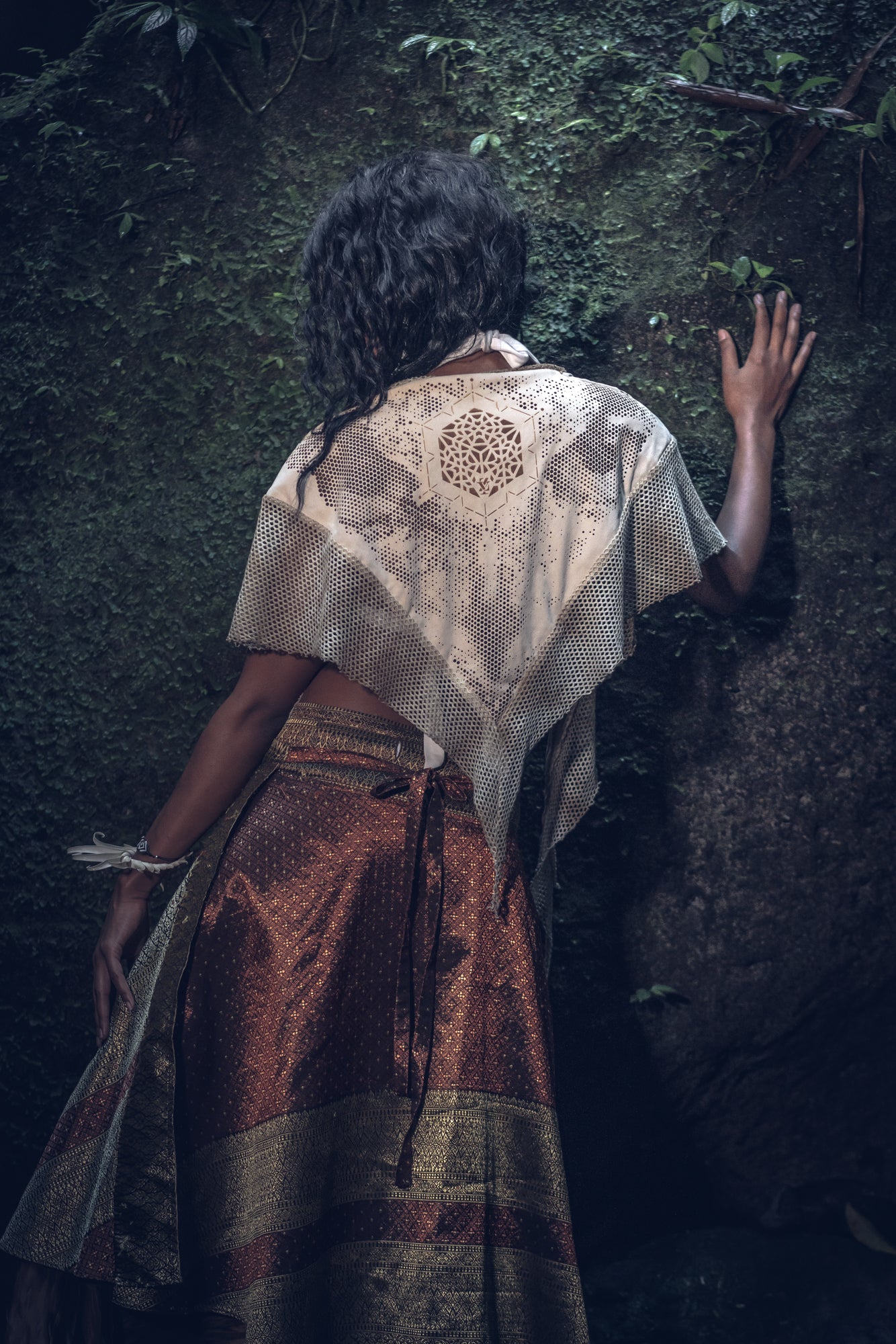 Cosmic Owl Shawl- Laser Cut Sacred Geometry