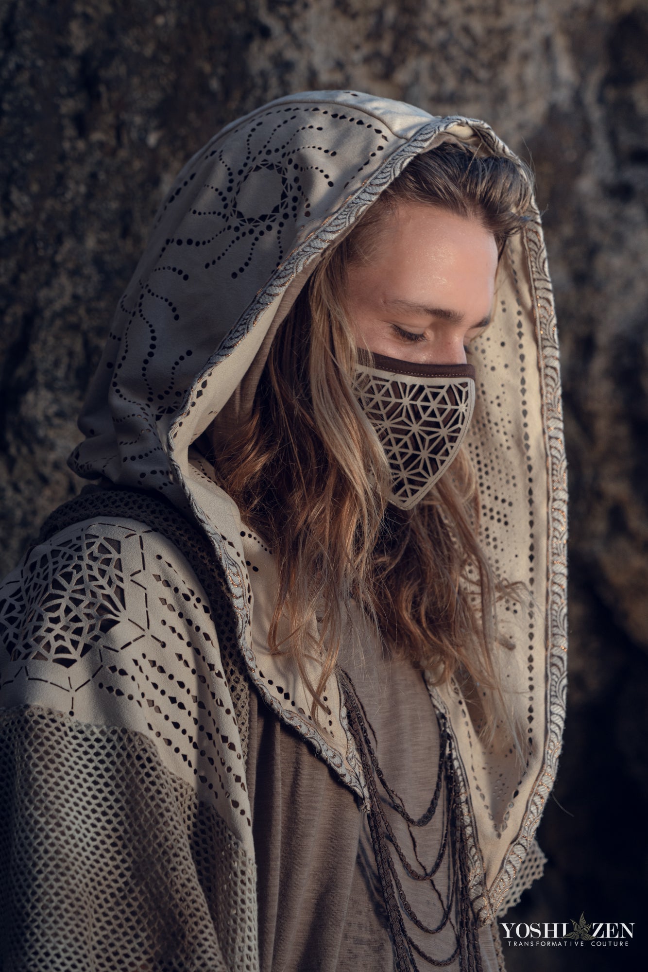 Cosmic Owl Shawl- Laser Cut Sacred Geometry
