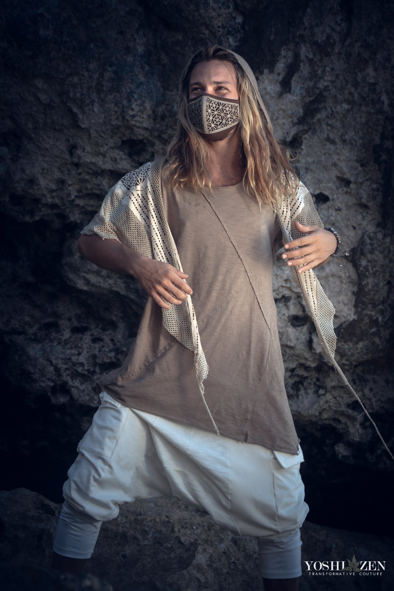 Cosmic Owl Shawl- Laser Cut Sacred Geometry