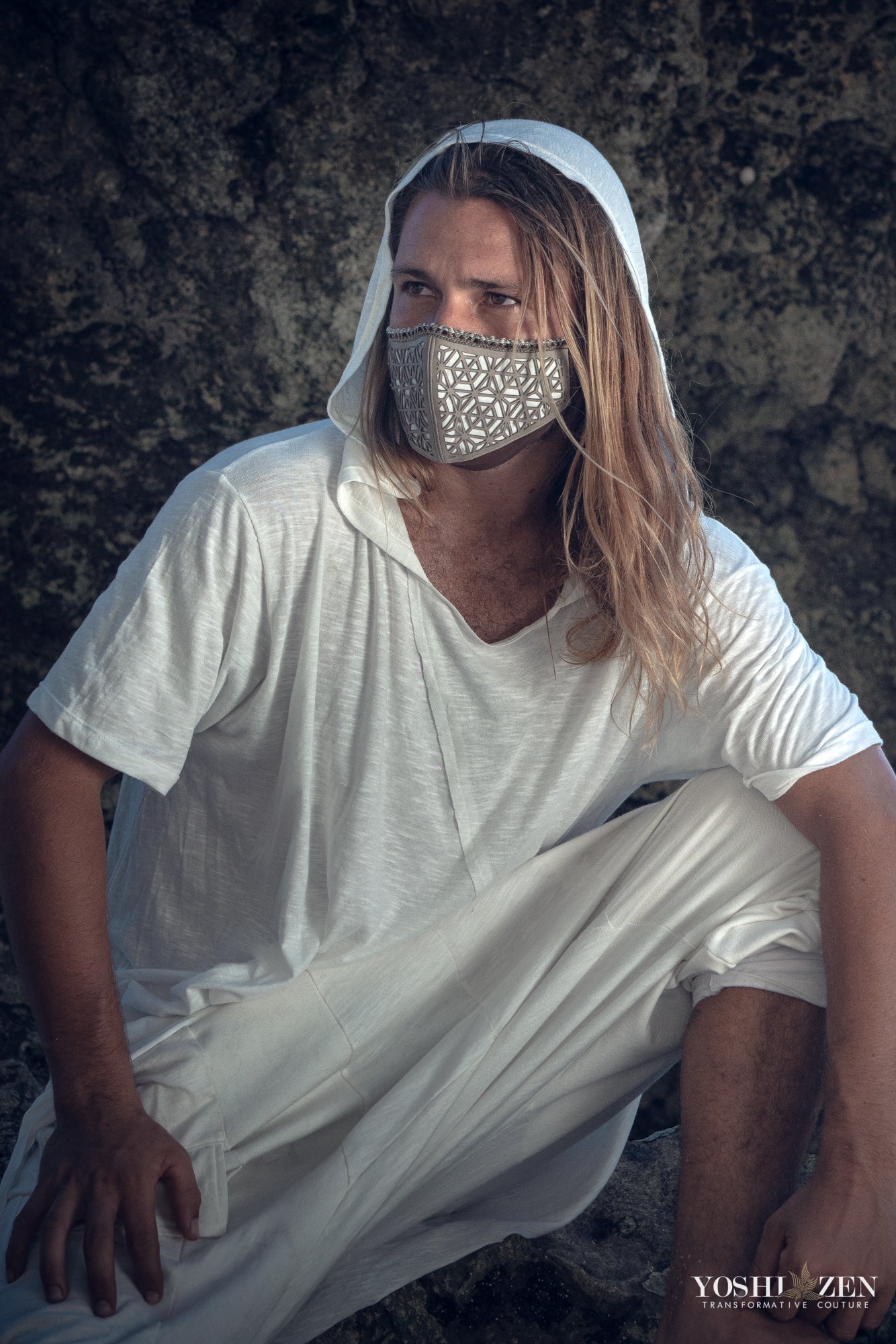 Hooded Jedi T-Shirt (White)