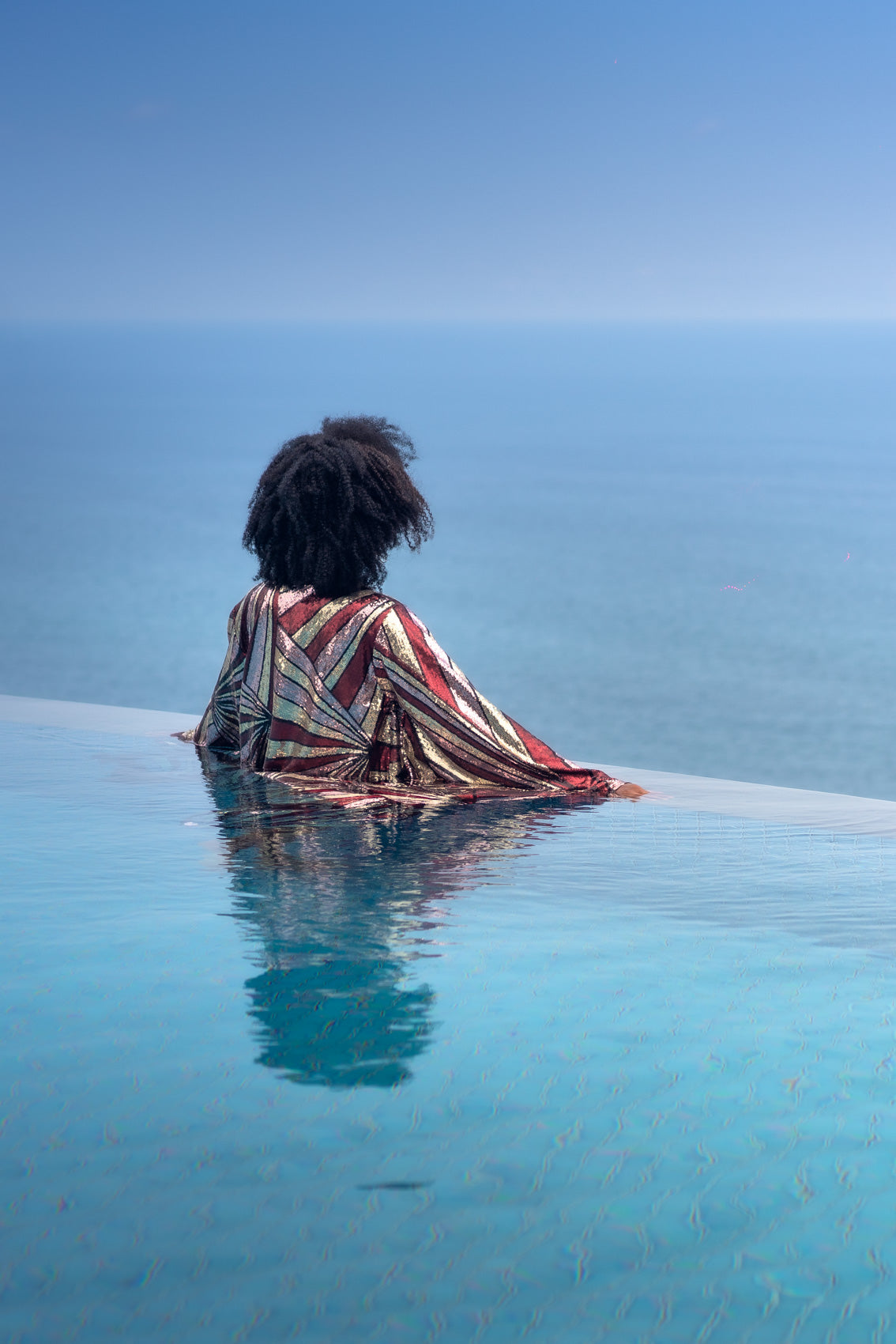 Solar Energy Sequin Kimono (Pink/Gold/Matte Red)