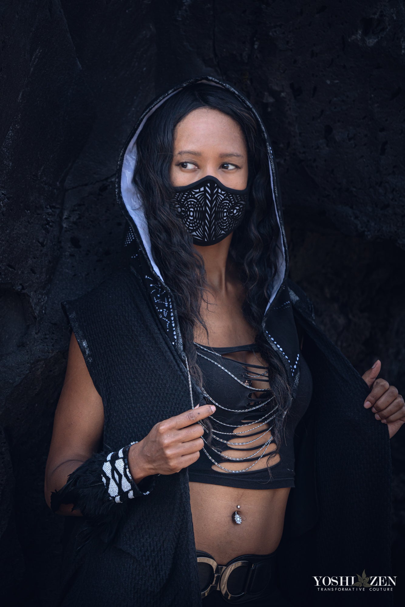 Tribal Warrior Cactus Leather Mask
