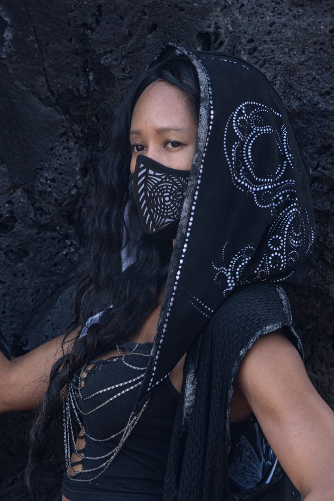 Tribal Warrior Cactus Leather Mask