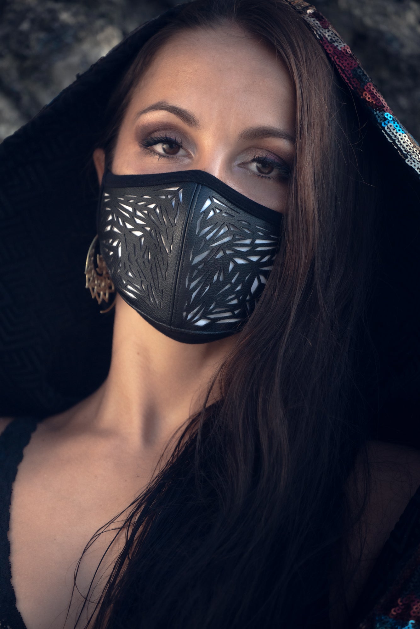 Galactic Glass Cactus Leather Mask
