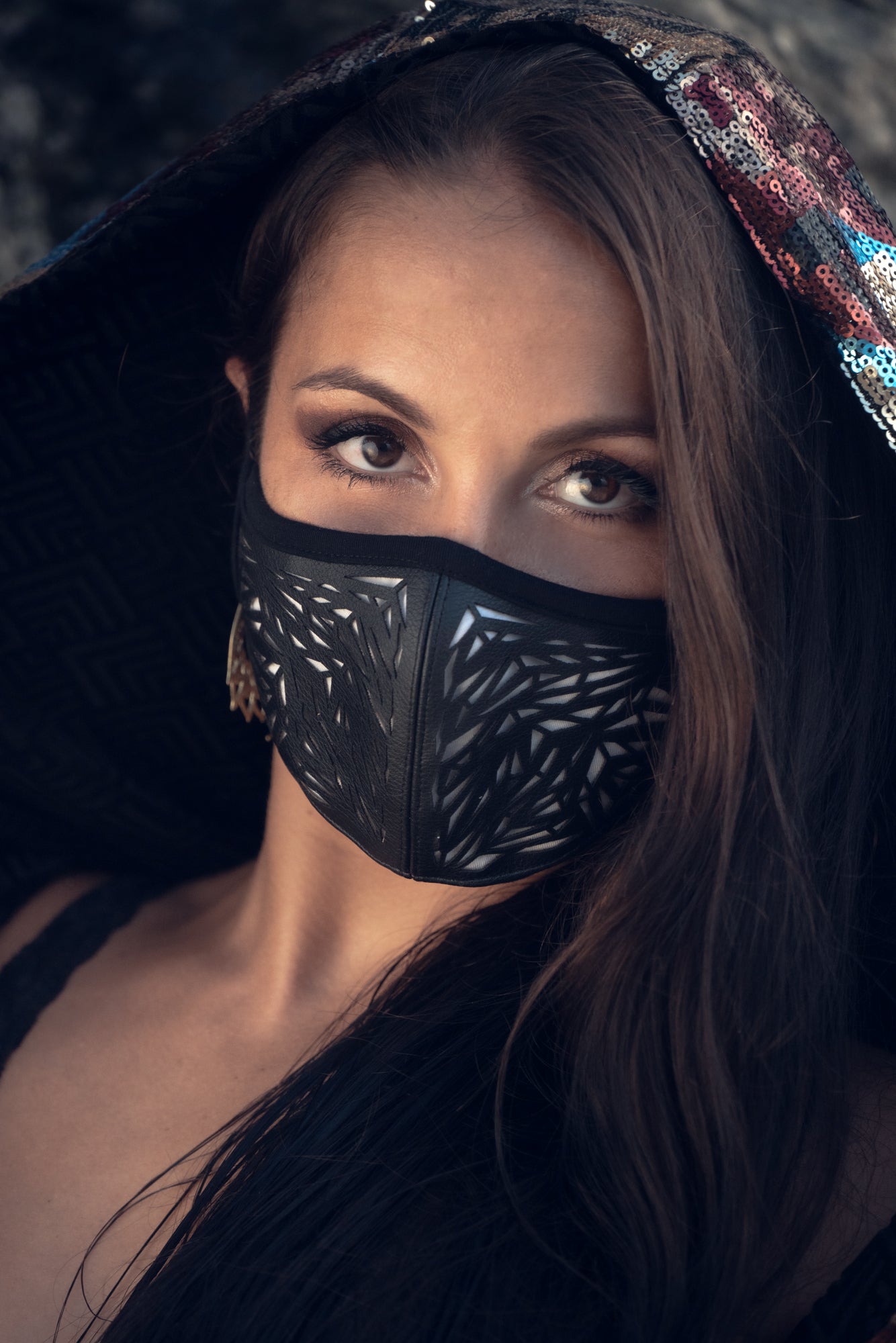 Galactic Glass Cactus Leather Mask